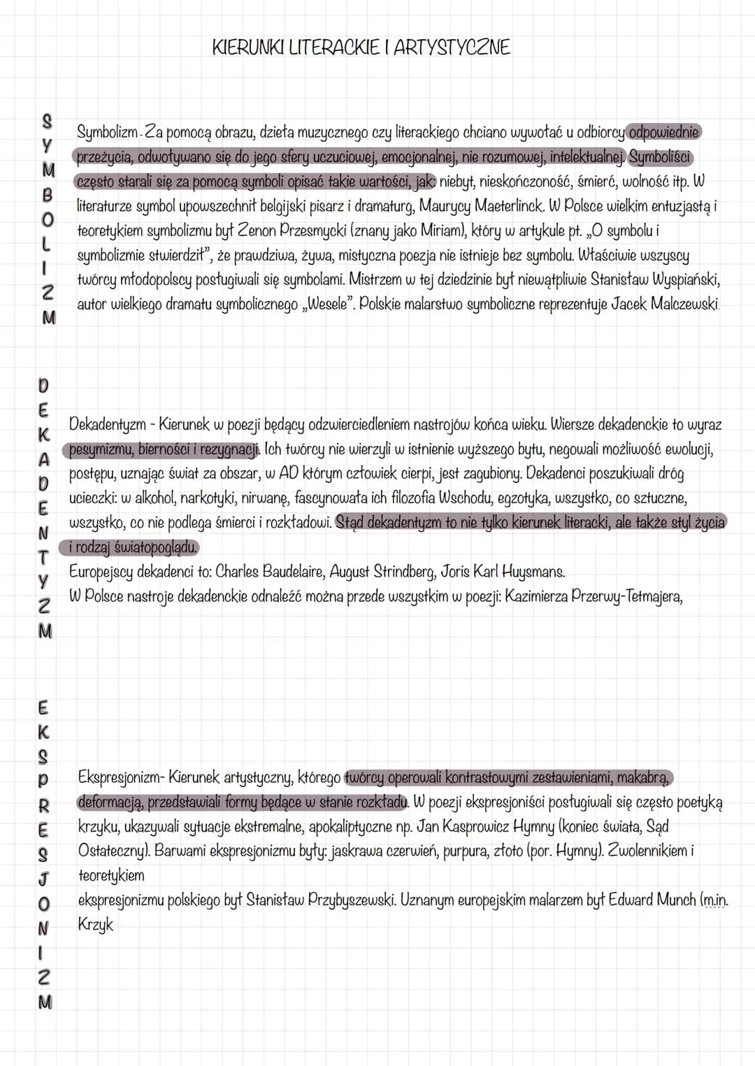●
●
●
>
•
MŁODA POLSKA
Nazwy epoki:
Młoda Polska - termin wprowadził młody publicysta Artur Górski (w innych krajach używano nazw
analogiczn