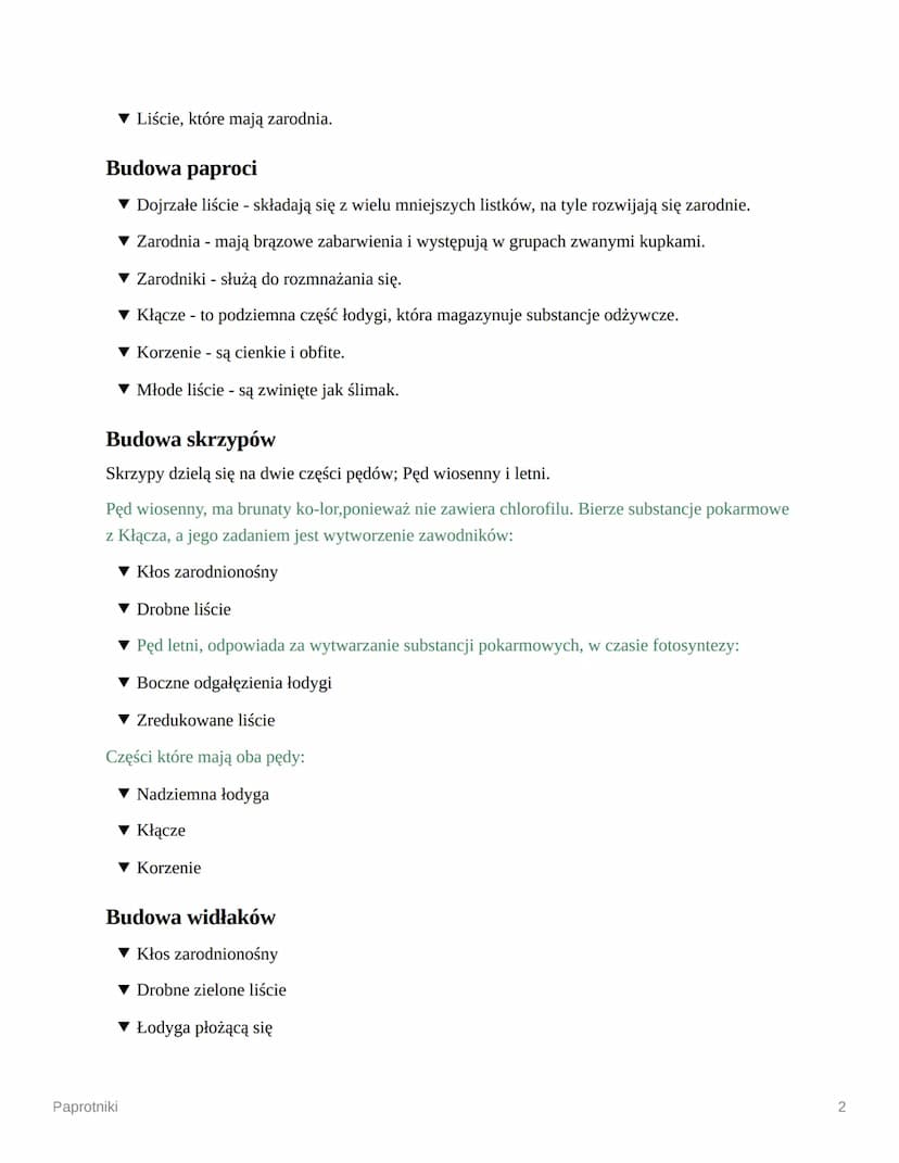 Paprotniki
Środowisko życia paprotników,
Budowa paprotników,
Rozmnażanie się paproci,
Znaczenie paprotników w przyrodzie i dla człowieka.
Śr