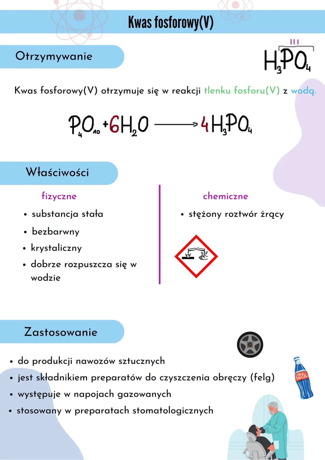 ΗΝΟ,
Kwas azotowy (V) otrzymuje się w reakcji tlenku azotu (V) z wodą.
N,O, + H,O -
→2H NO₂
Kwasy tlenowe cz.2
Kwas azotowy(V)
Otrzymywanie
