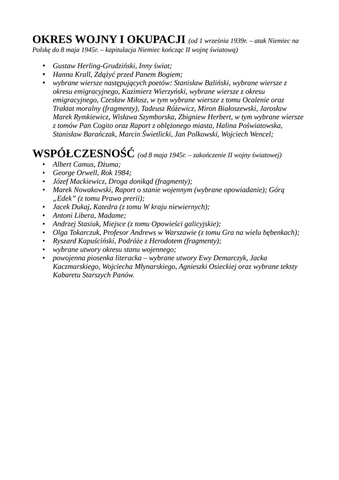 STAROŻYTNOŚĆ (ANTYK) (od ok. 4000 p.n.e. – wynalezienie pisma do 476r.
n.e. - upadek cesarstwa zachodniorzymskiego)
•
•
Biblia, w tym fragme