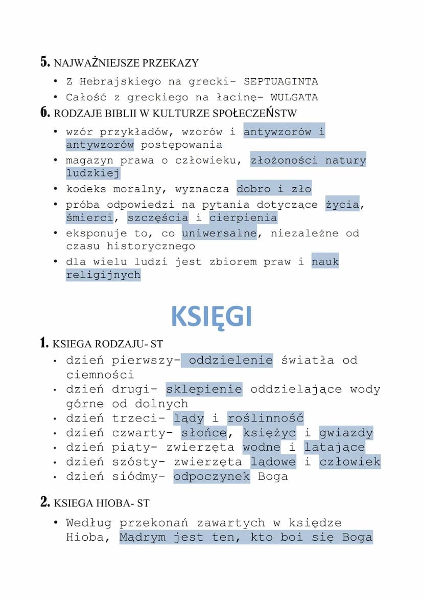 BIBLIA
1. TWORZENIE BIBLII
była pisana przez greków, rzymian i izraelitów
powstawała przez ok. 100 lat, a spisywana była
od VI w.p.n.e.
●
●

