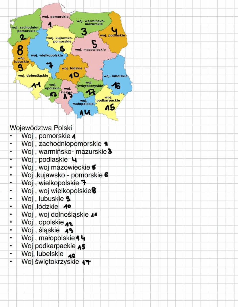 Geografia
Kraje i stolice Europy oraz województwach Polski
1.Kraje i stolice Europy
Albania - Tirana
Andora - Andora la Vella
Austria - Wied