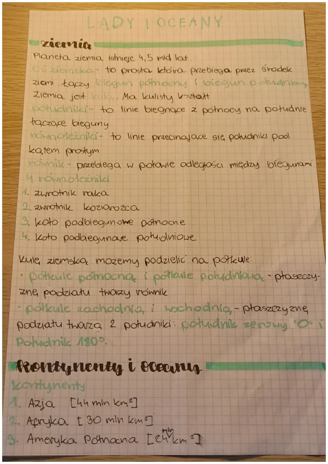 LADY OCEANY
ziemia
Planeta ziemia istnieje 4,5 mld lat.
środek
Oś ziemska- to prosta kłóra przebiega przez
ziemi Łączy biegun półochy I bieg
