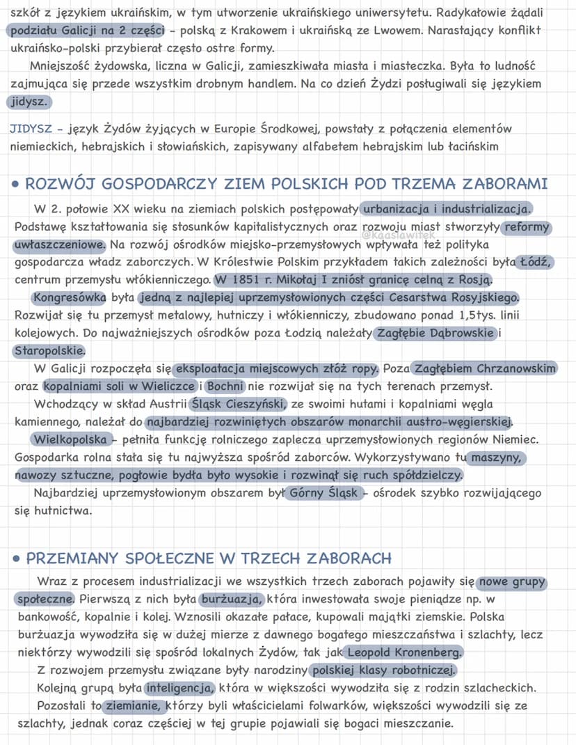 Europa I Naród Polski W Pierwszej Połowie Xix Wieku Sprawdzian Ziemie Polskie w XIX i XX wieku: Sprawdzian i Notatki (Historia) jako