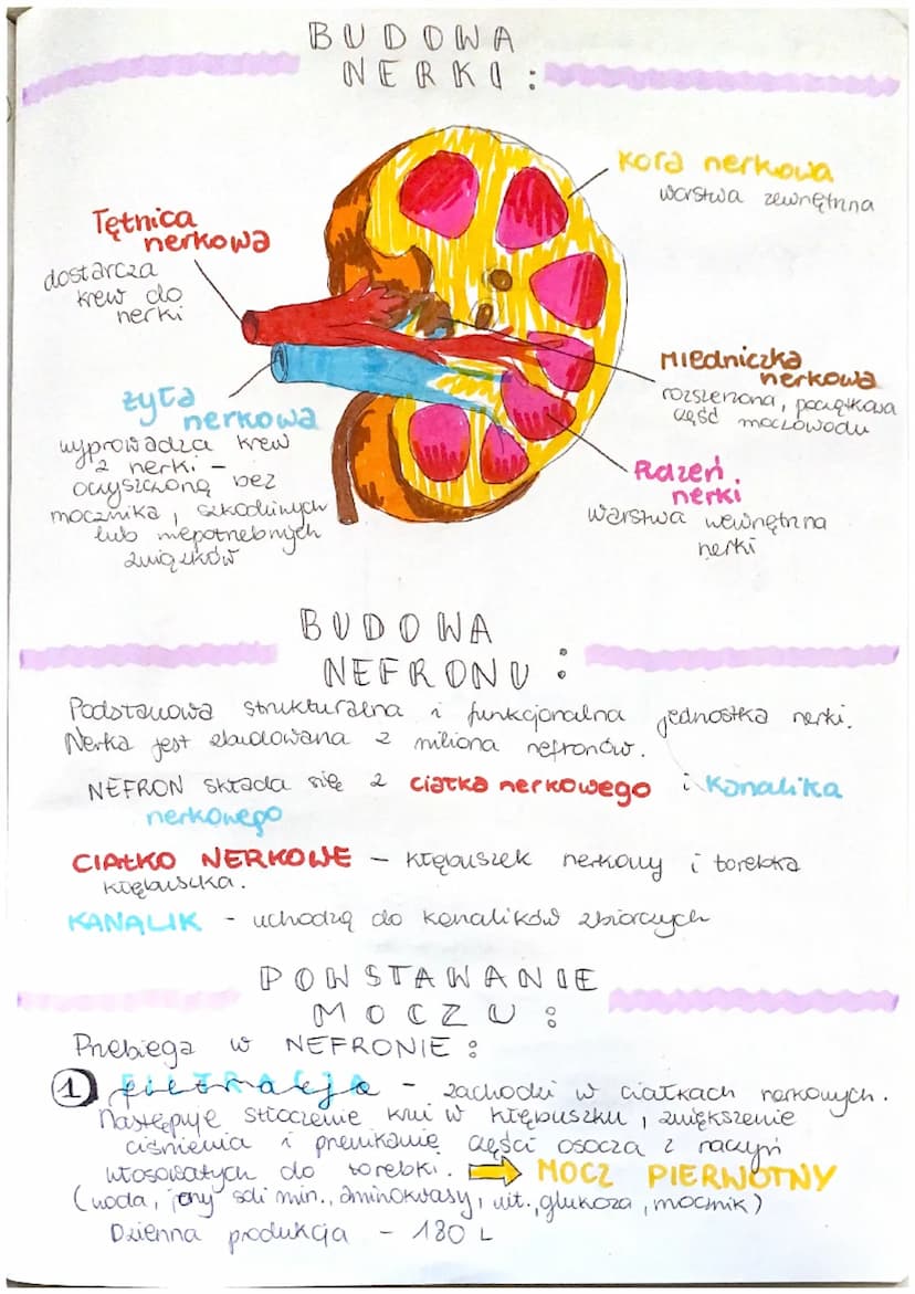 układ wydolniczy,
BUDOWA I FUNKCJONOWANIE
UKŁADU MOCZOWEGO
Metaboliczny ruch!
K
FUNKCJE:
▷ uydalanie - usuwanie zbędnych i schodlnych
produk