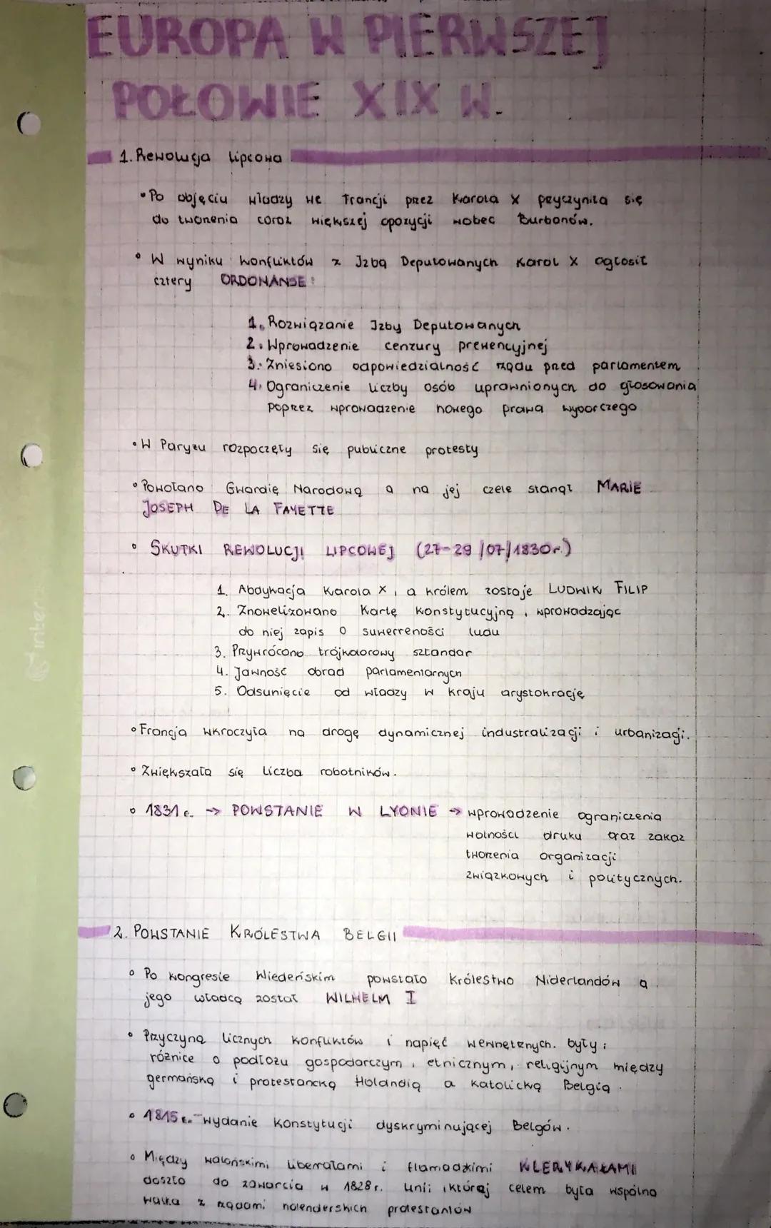 Europa w XIX wieku: Kluczowe wydarzenia