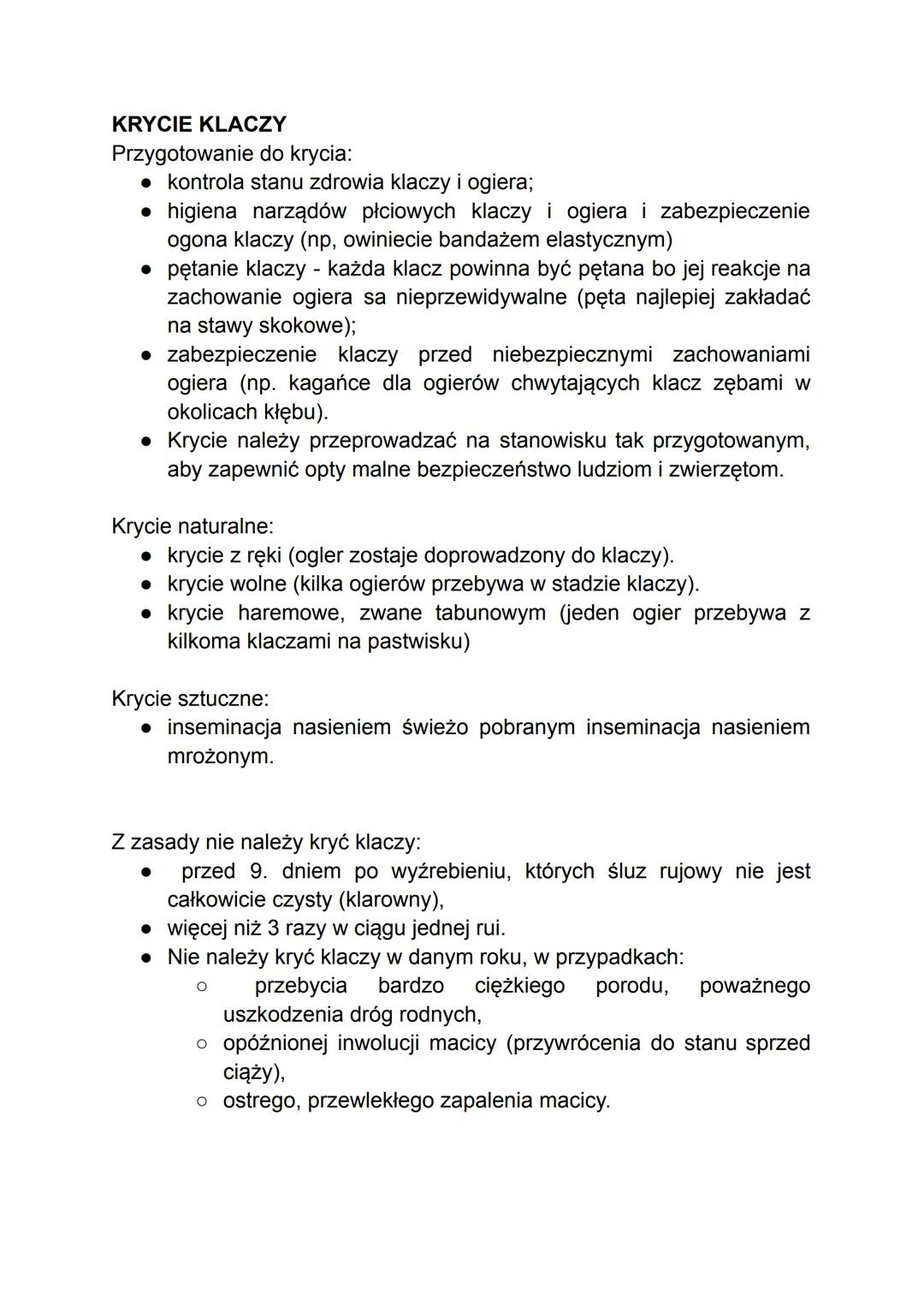 ROZRÓD KONI
• Cykl rujowy, czyli odstęp od jednej owulacji do drugiej, u klaczy
trwa średnio 19-22 dni,
ruja trwa 6,5 dnia;
• owulacja wystę