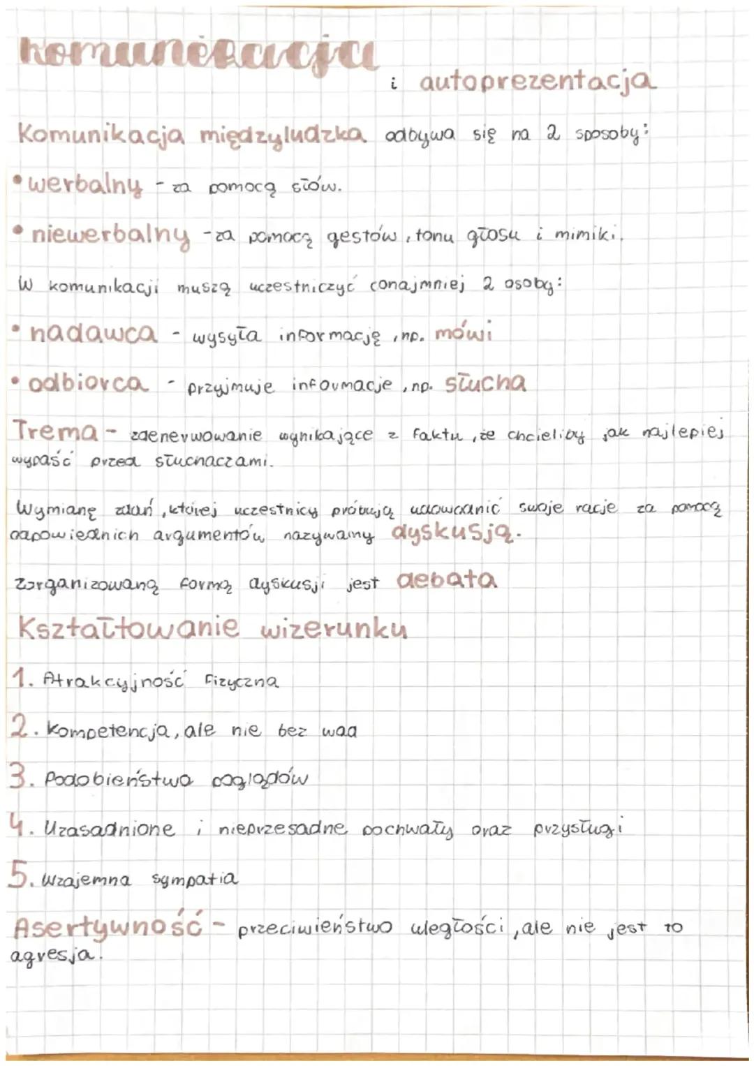 Komunikacja i autoprezentacja