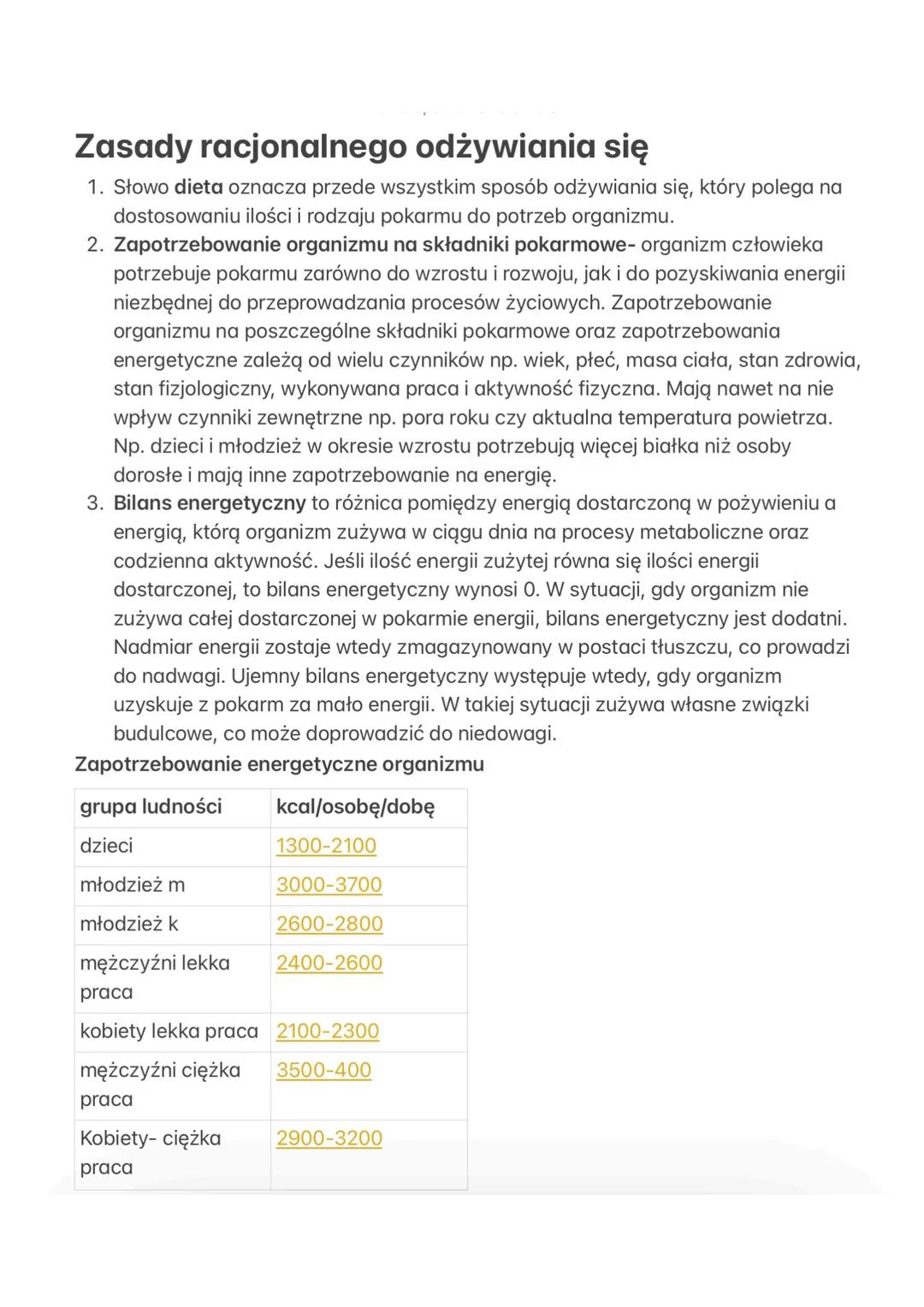# Zasady racjonalnego odżywiania się

1.  Słowo dieta oznacza przede wszystkim sposób odżywiania się, który polega na
dostosowaniu ilości i 