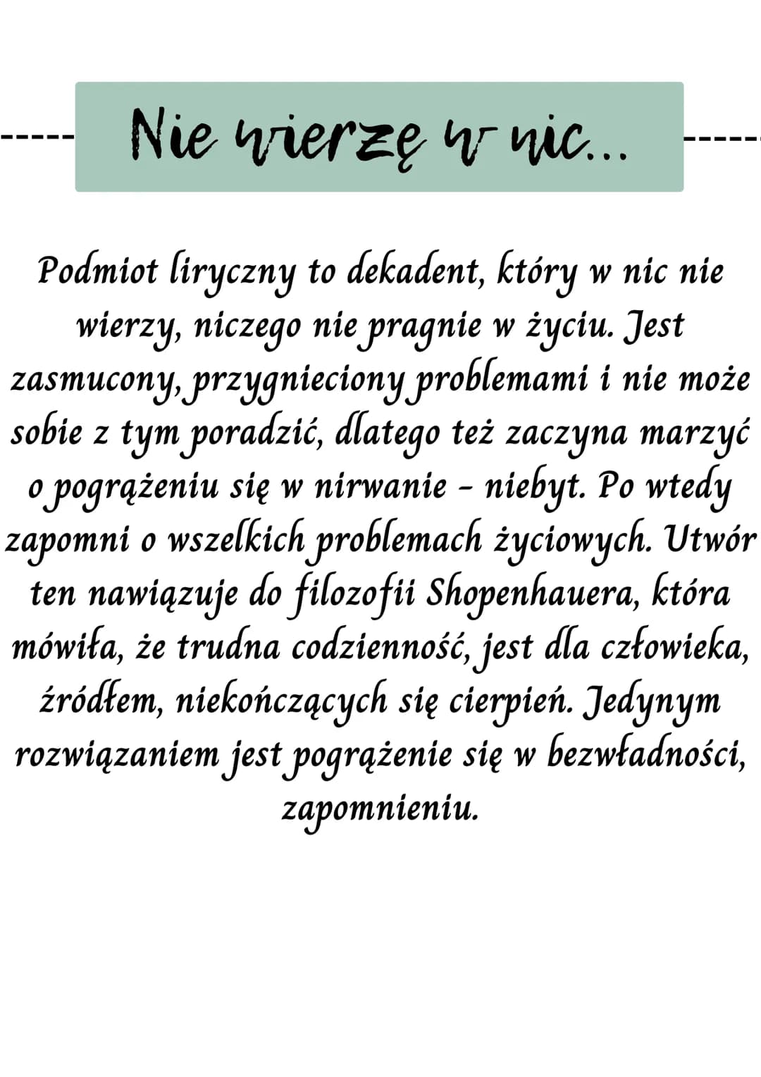 Kazimierz
Przerwa
Tetmajet
Koniec wieku XIX
Ervia l'arte
Nie wierzę w nic...
Melodia mgieł nocnych (wond
Czarnym stawem Gąsienicowym)
Lubię 