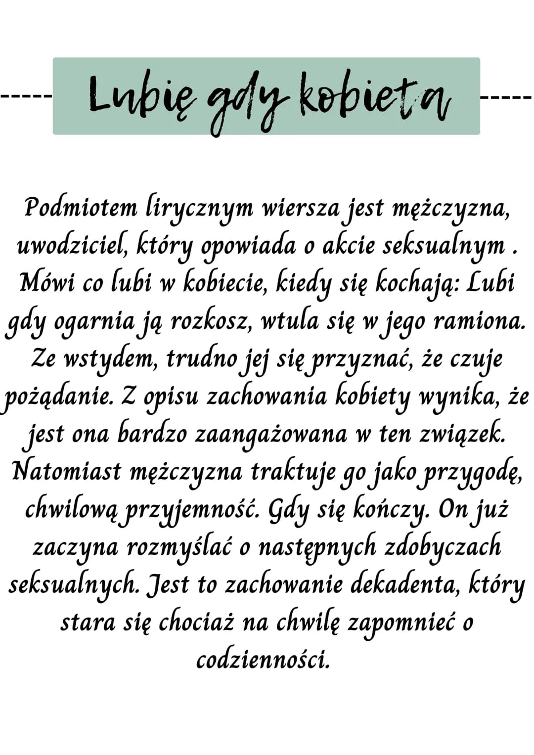 Kazimierz
Przerwa
Tetmajet
Koniec wieku XIX
Ervia l'arte
Nie wierzę w nic...
Melodia mgieł nocnych (wond
Czarnym stawem Gąsienicowym)
Lubię 