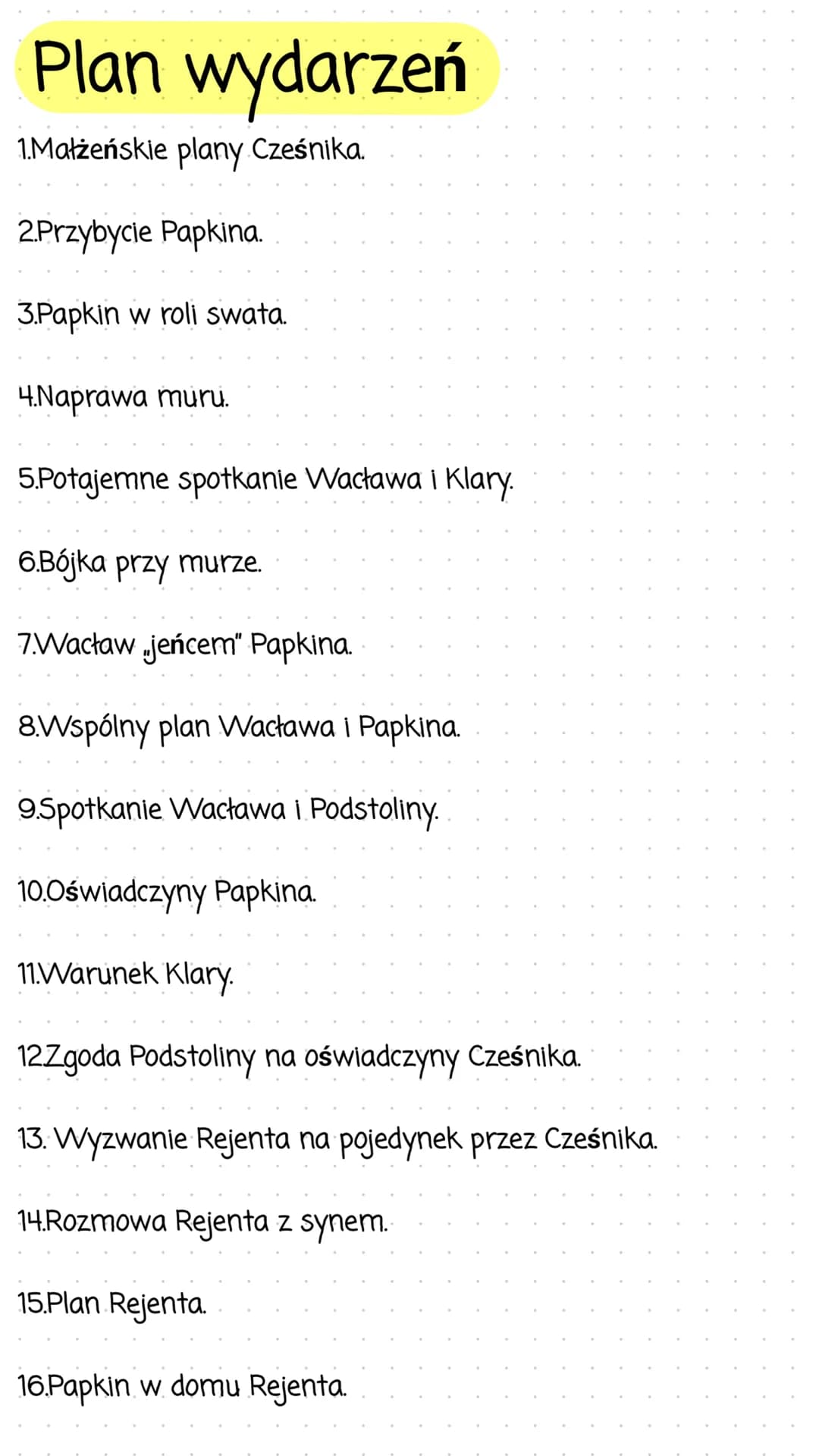 Zemsta
Streszczenie
Akcja toczy się na zamku, który podzielony jest na dwie
części murem. Jedna część należy do Cześnika Macieja
Raptusiewic