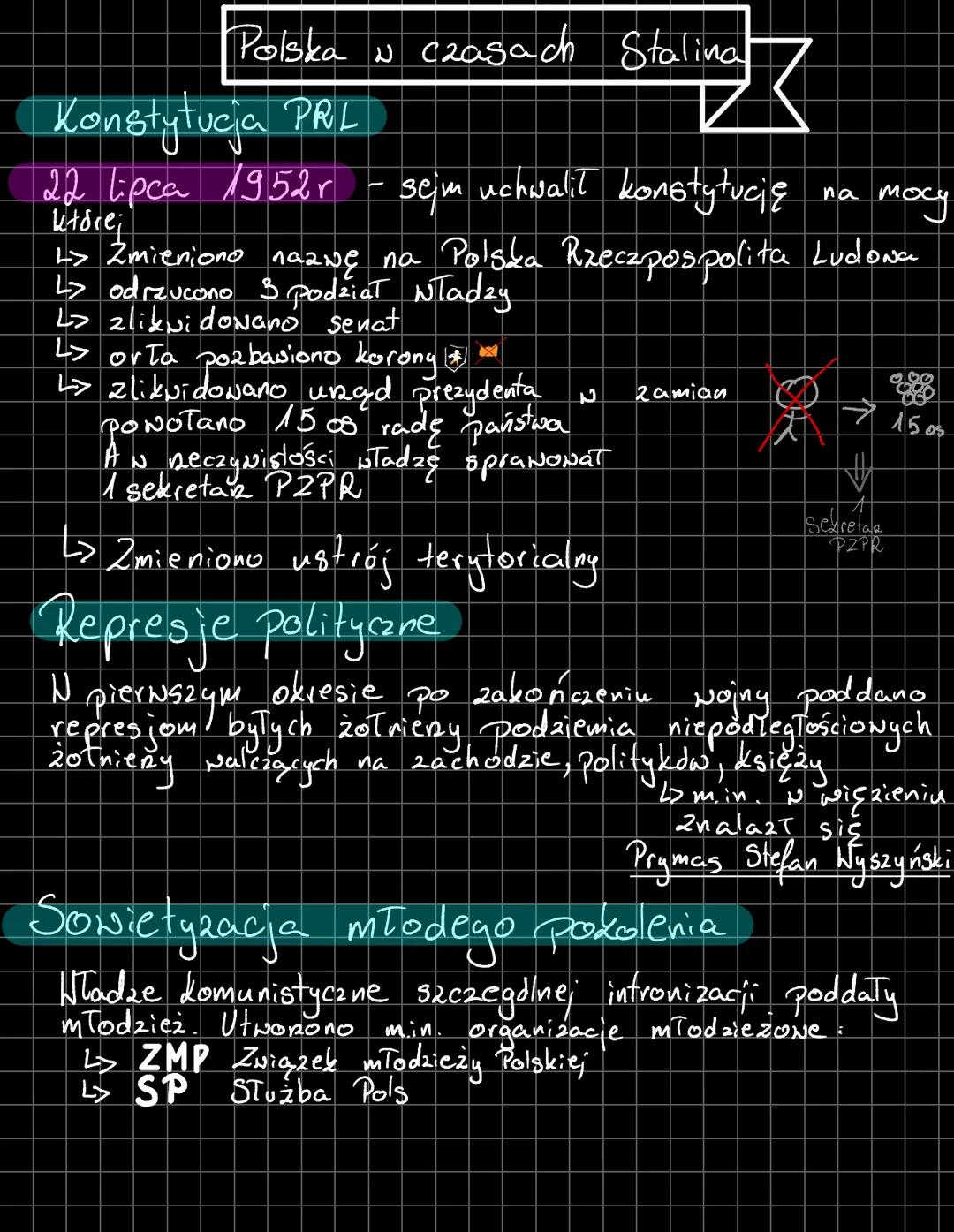 Począłki władzy komunistów w Polsce
Skutki I WS dla Polaków
NS
Ĥ
22 ginęło ok 6 mil ludzi
ogromne
infrastrukpotraty w budownictwie, rolnictw
