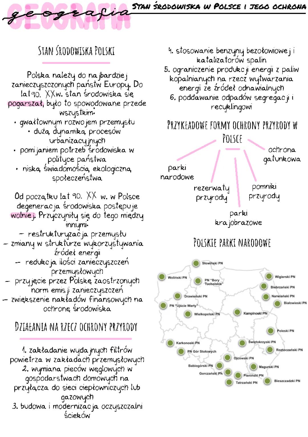 Stan środowiska w Polsce i jego ochrona