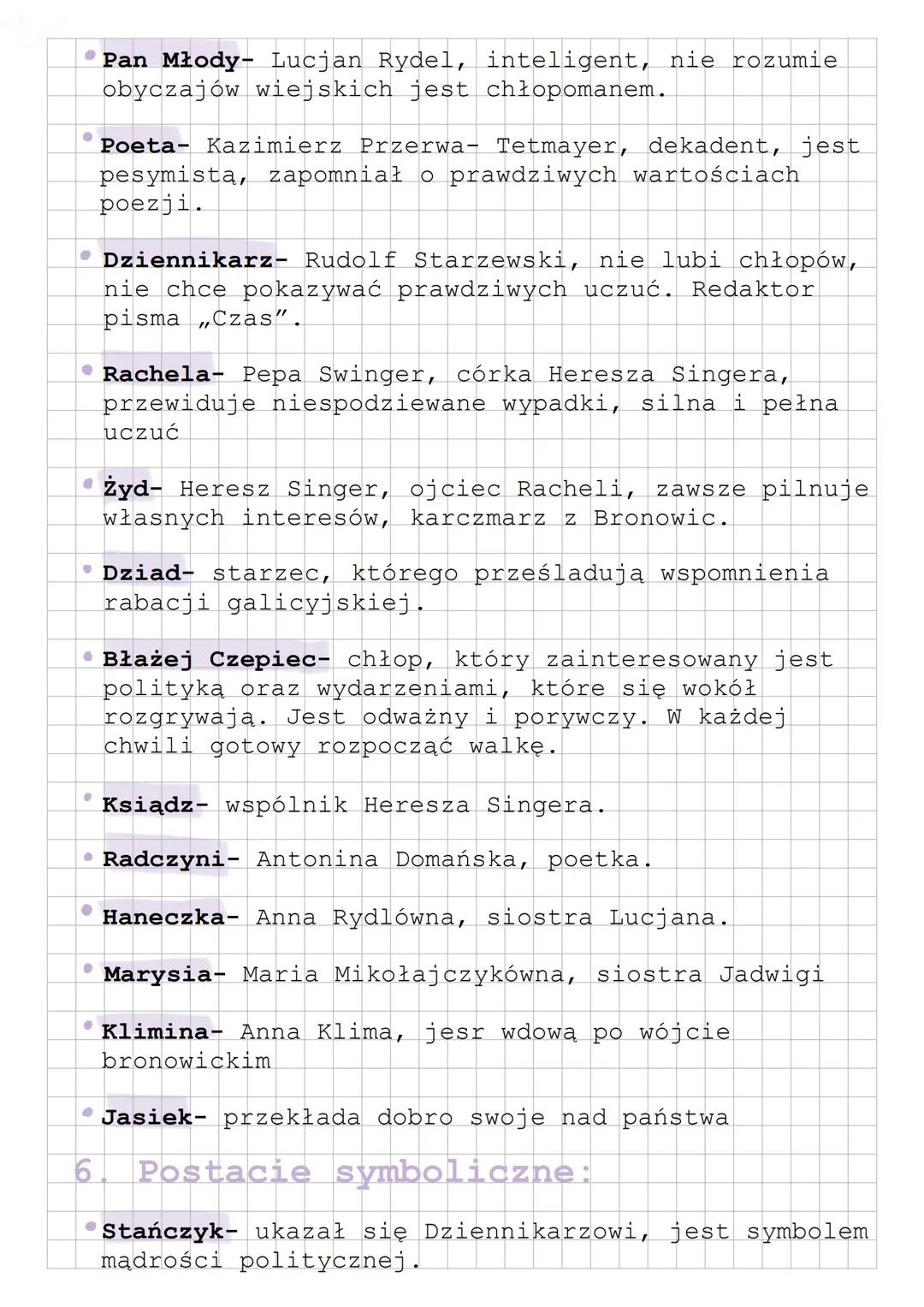 # WESELE

Stanisław Wyspiański

1. Motywy:

*   chłopów
*   histori
*   zjaw
*   wesela

2. Geneza utworu:

Autor napisał utwór zainspirowan