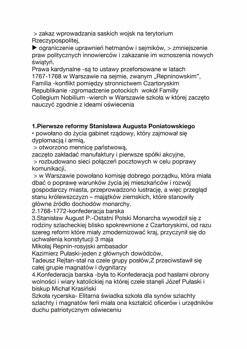 Historia
1.-Scharakteryzuj politykę sasow w Rzeczypospolitej
-Za rządów Augusta II Mocnego i Augusta III Sasa Rzeczpospolita
w polityce międ