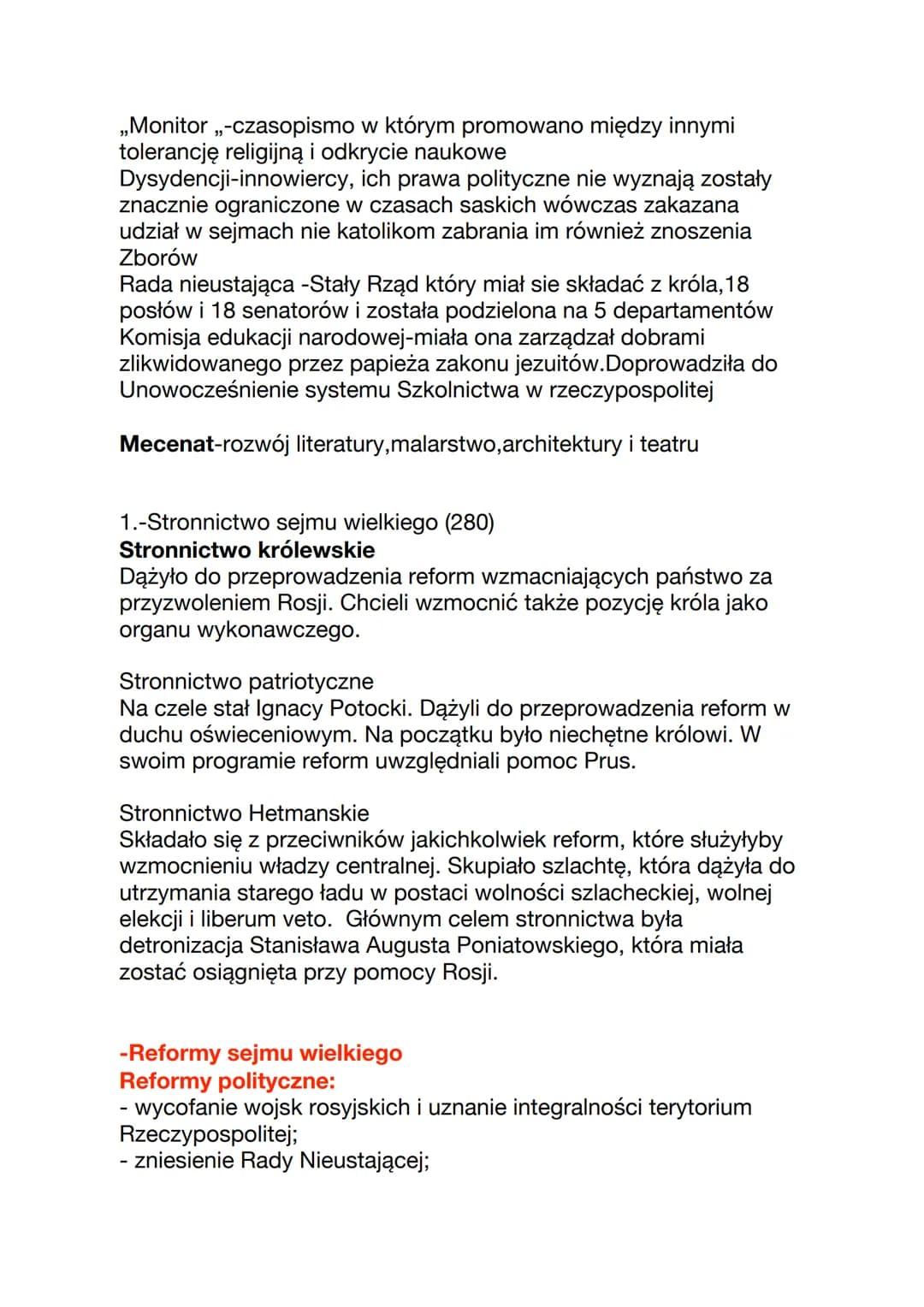Historia
1.-Scharakteryzuj politykę sasow w Rzeczypospolitej
-Za rządów Augusta II Mocnego i Augusta III Sasa Rzeczpospolita
w polityce międ