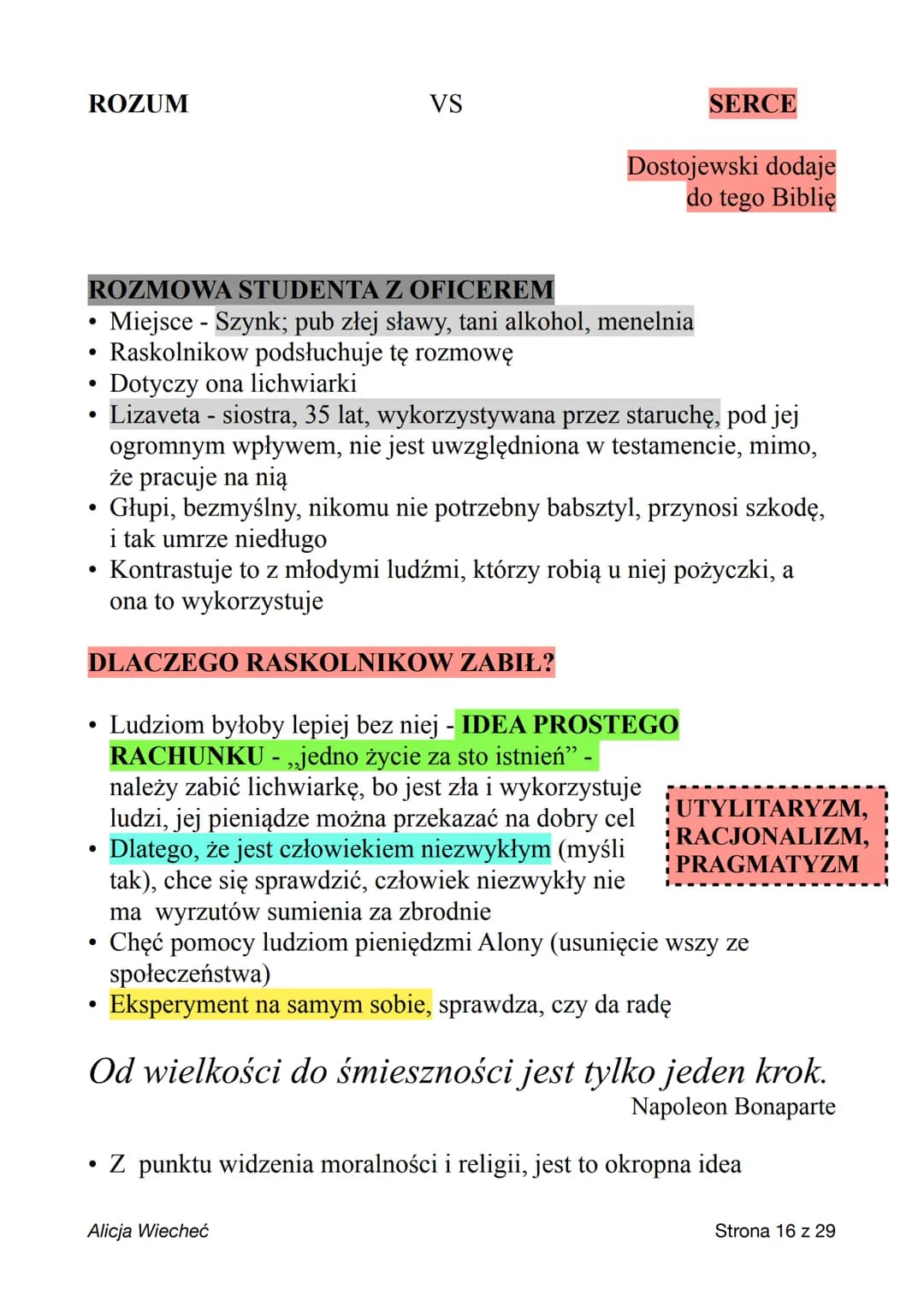 ,,Daremne żale"
Przeszłości nie zmienimy, ale mamy wpływ na teraz i jutro.
Wzywa do zmiany w myśleniu, rozwoju.
Krytykuje stawianie się w ro