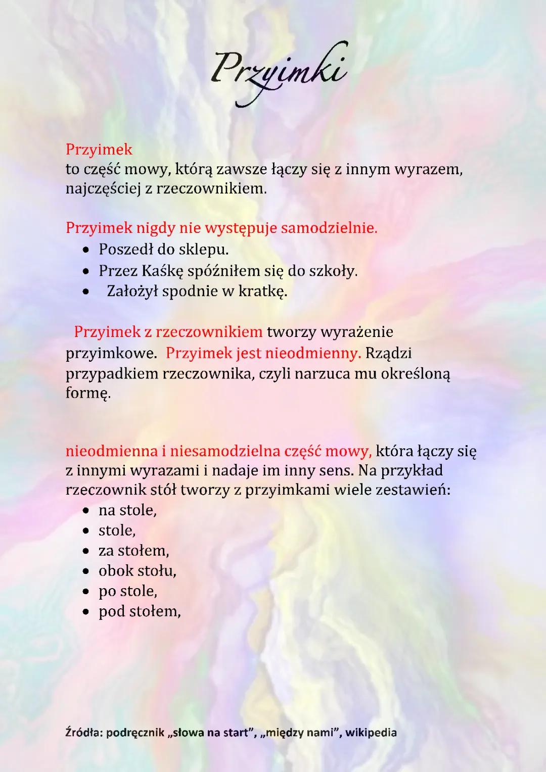 Przyimki w języku polskim