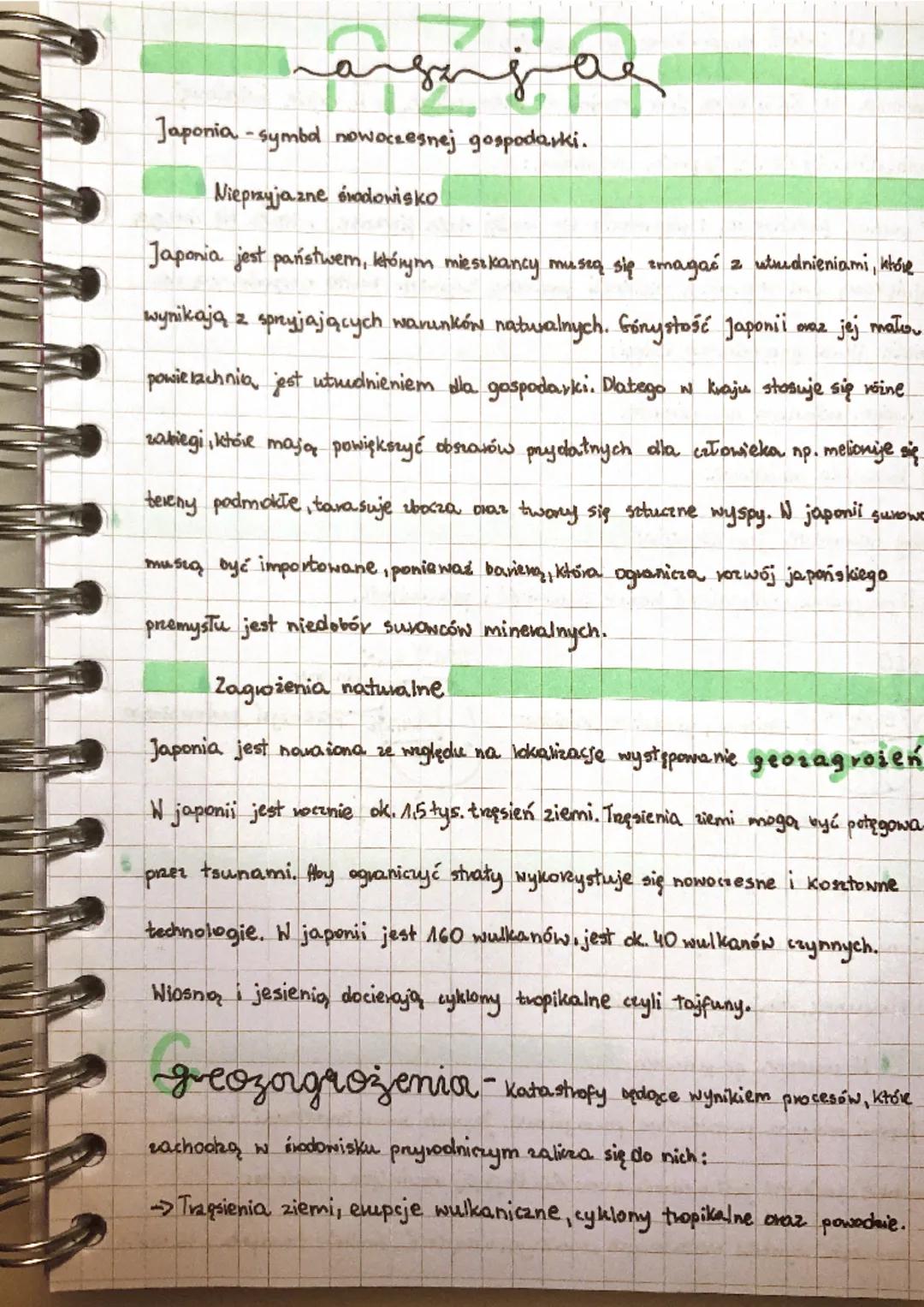 هههه
Japonia-symbol nowoczesnej gospodarki.
Nieprzyjazne środowisko
Japonia jest państwem, którym mieszkancy muszą się zmagać z utrudnieniam