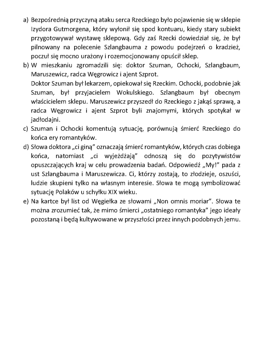 Jak kończą się losy Wokulskiego i Izabeli? Interpretacja zakończenia Lalki