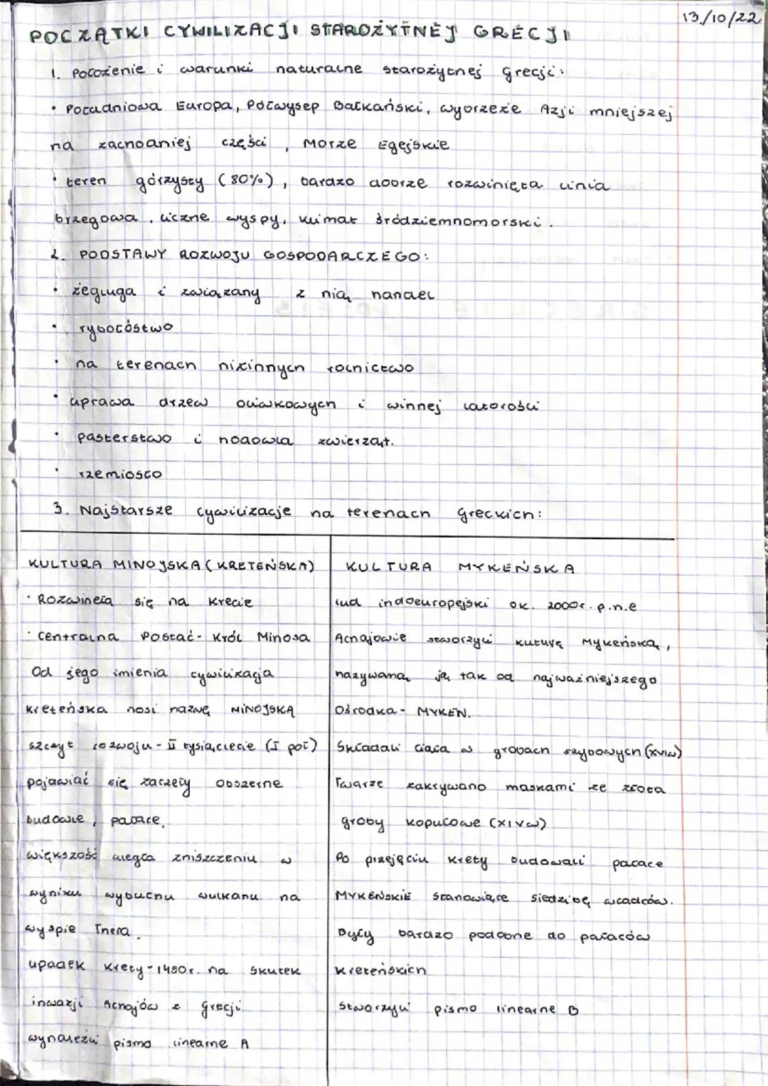 # POCZĄTKI CYWILIZACJI STAROŻYTNEJ GRECJI

1. Pocożenie i warunki naturalne starożytnes grecji.

*   Poradniowa Europa, Półwysep Bałkański, 