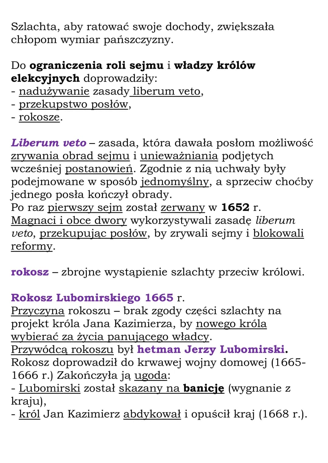 Kryzys Rzeczypospolitej
(wiek XVII)
Wiek XVII jest nazywany stuleciem wojen (w historii
Polski).
Rzeczpospolita walczyła z:
- Rosją,
- Turcj