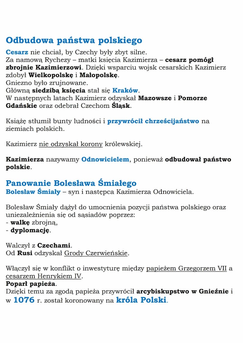MZ_LEARNING_KNOW
Kryzys i odbudowa
państwa polskiego
Klasa 5, Wczoraj i dziś, Nowa Era
Kryzys państwa pierwszych Piastów
Mieszko II - król P