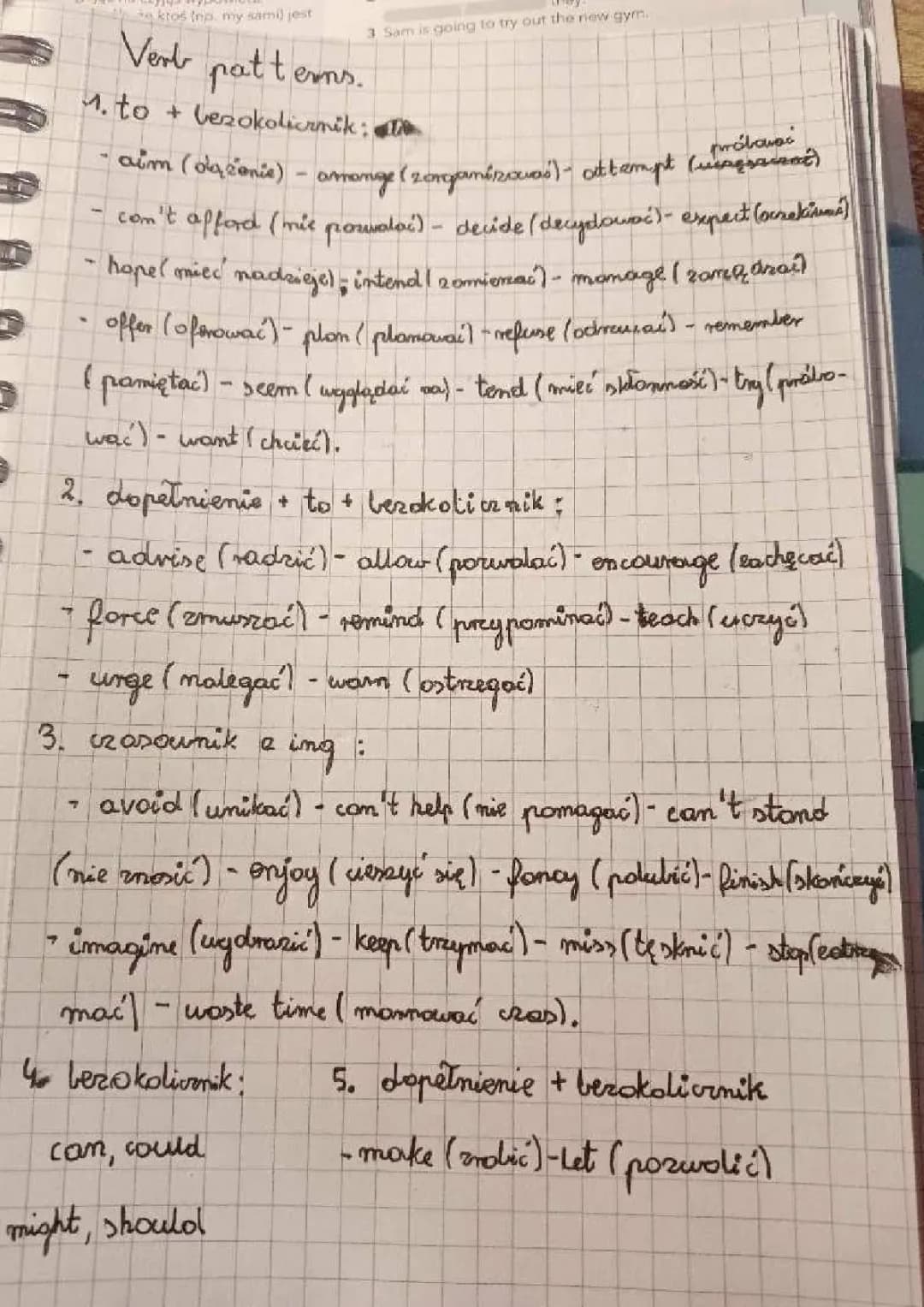 Verb Patterns