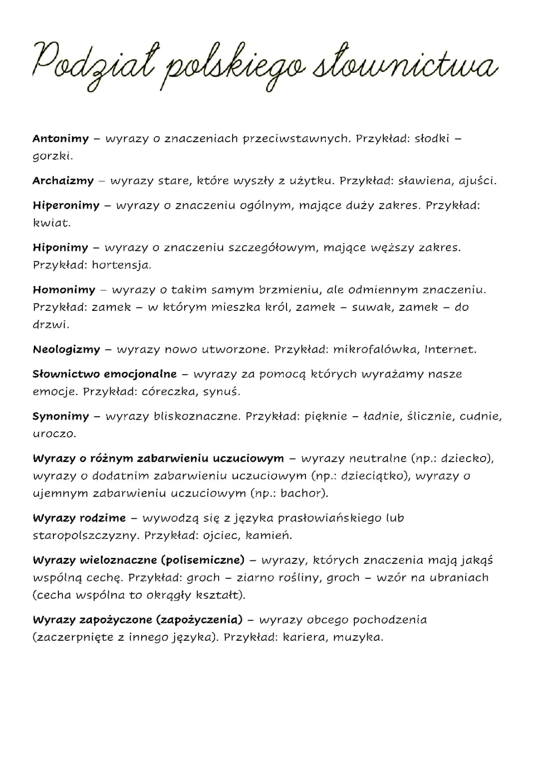 Odmiany języka polskiego i rodzaje słów: przewodnik dla dzieci