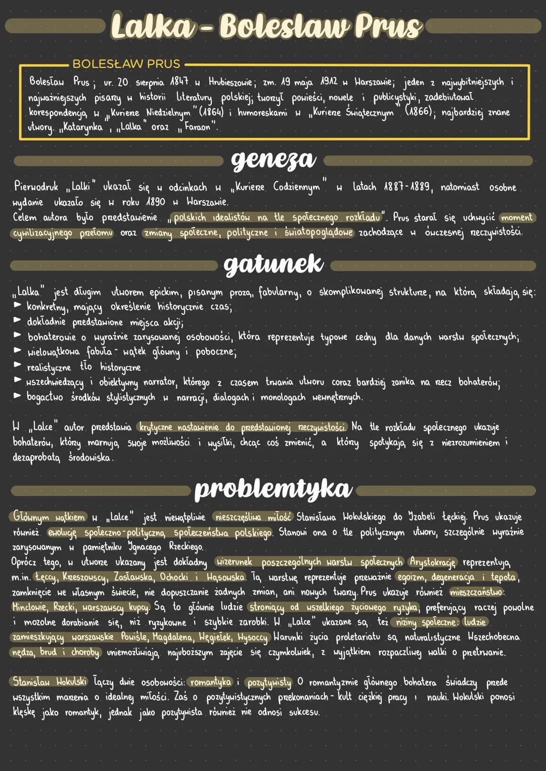 „Lalka” Bolesław Prus