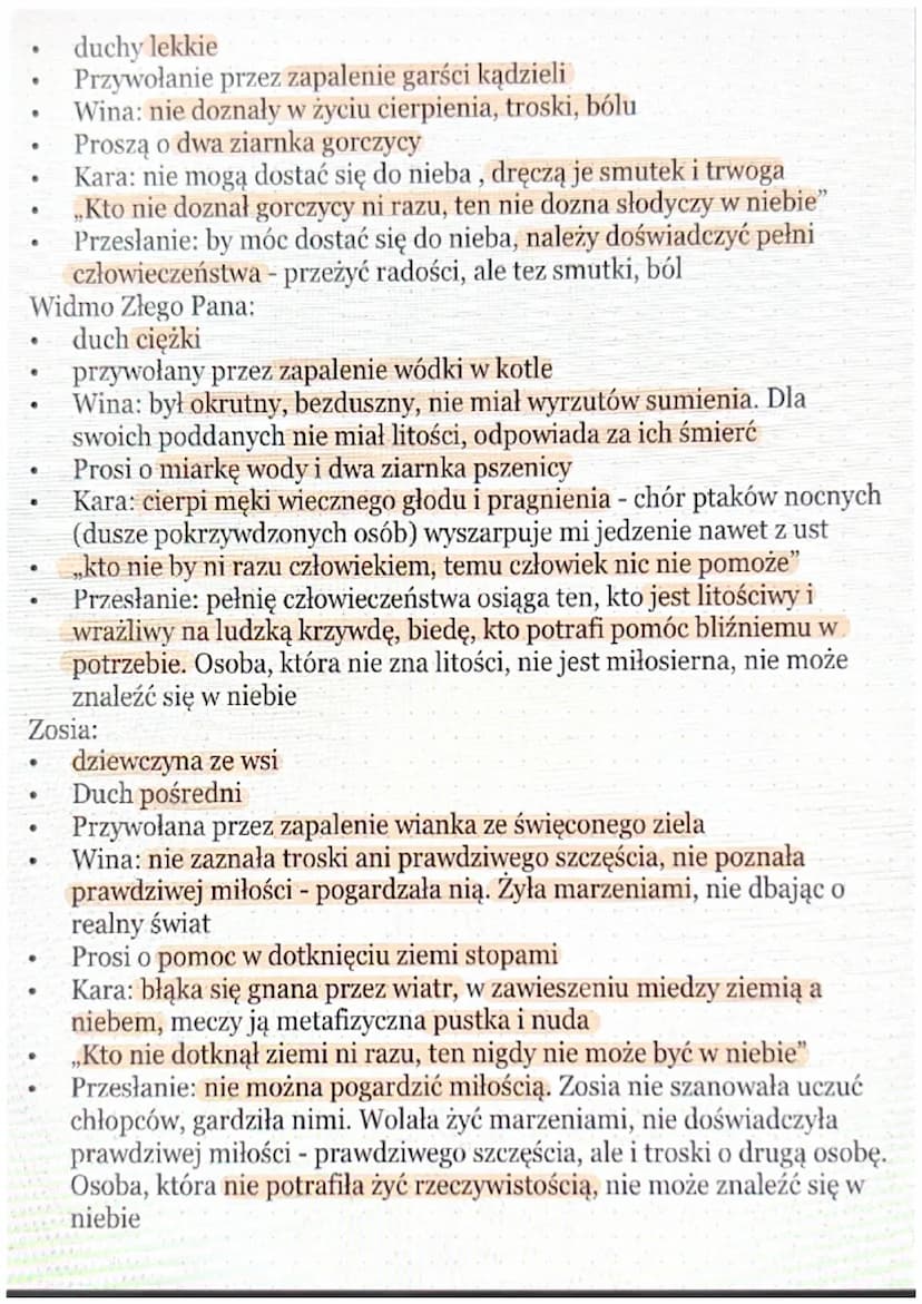 NAJWAŻNIEJSZE INFORMACJE:
●
e
●
●
·
●
●
.
●
CECHY DRAMATU ROMANTYCZNE W TYM UTWORZE:
wprowadzenie na scenę duchów
nawiązanie do ludności, fo