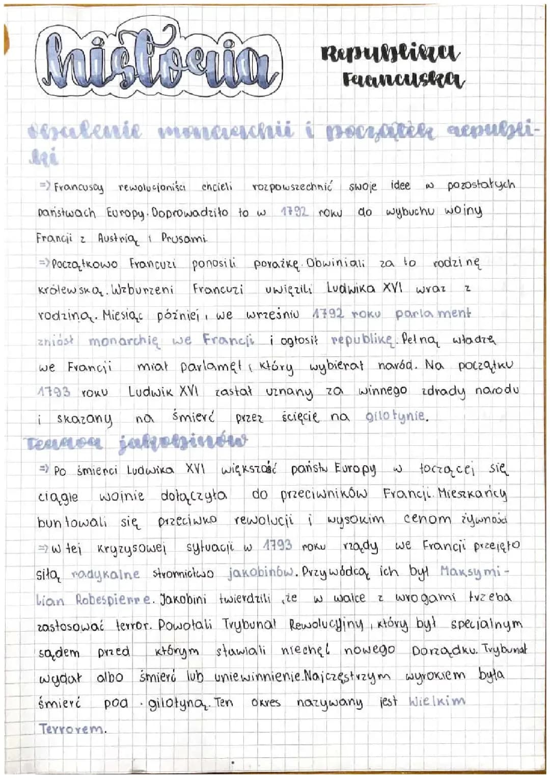 HISTORIA KL.6 Republika Francuska 