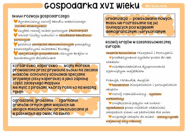 Know Gospodarka Europy w XVI stuleciu  thumbnail