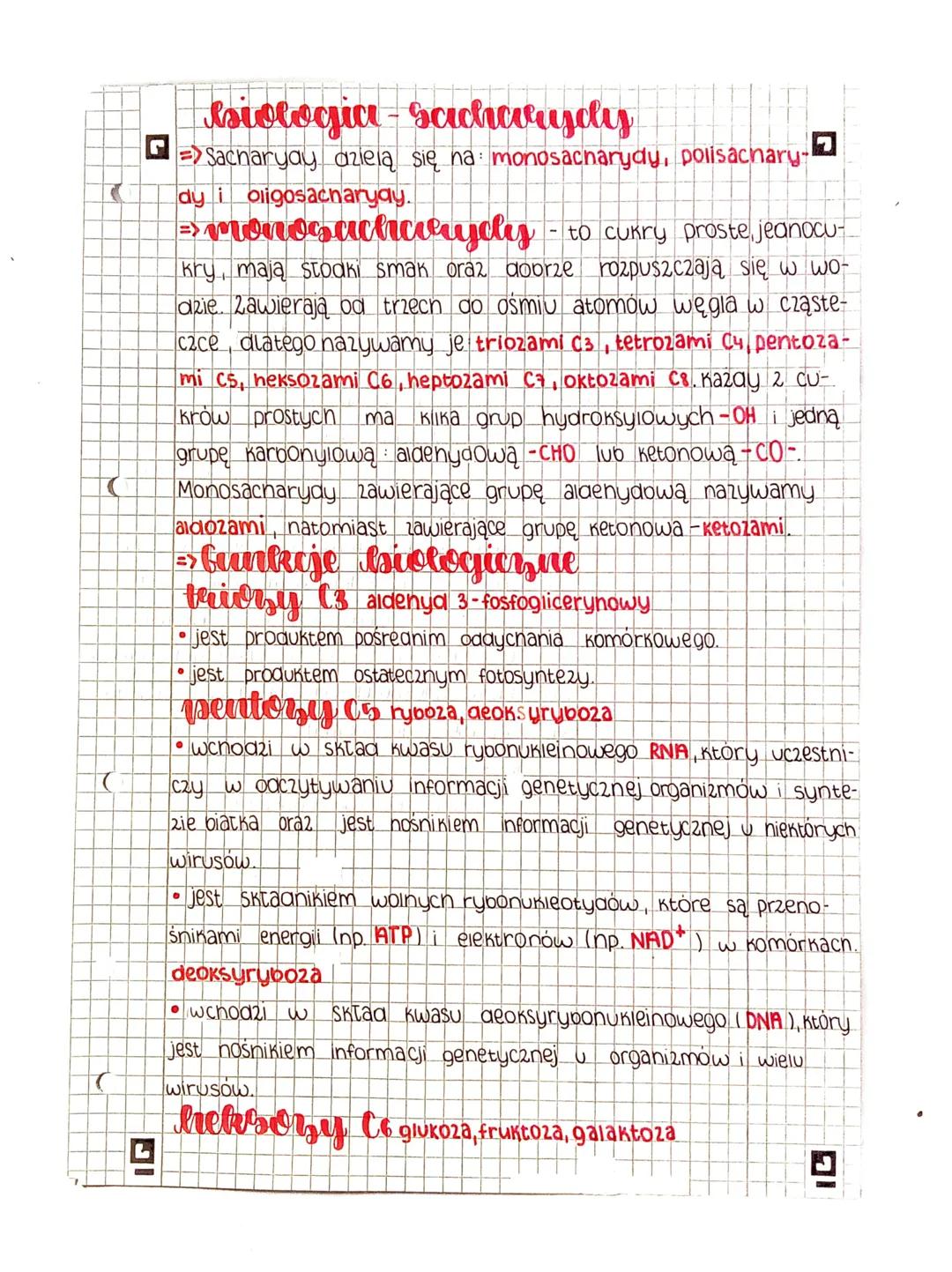 # siologica - sachawydy

=>Sacharyay azielą się na monosacnarydy, polisachary-
dy i oligosacharyay.

=> monosachawrydy - to cukry proste, je