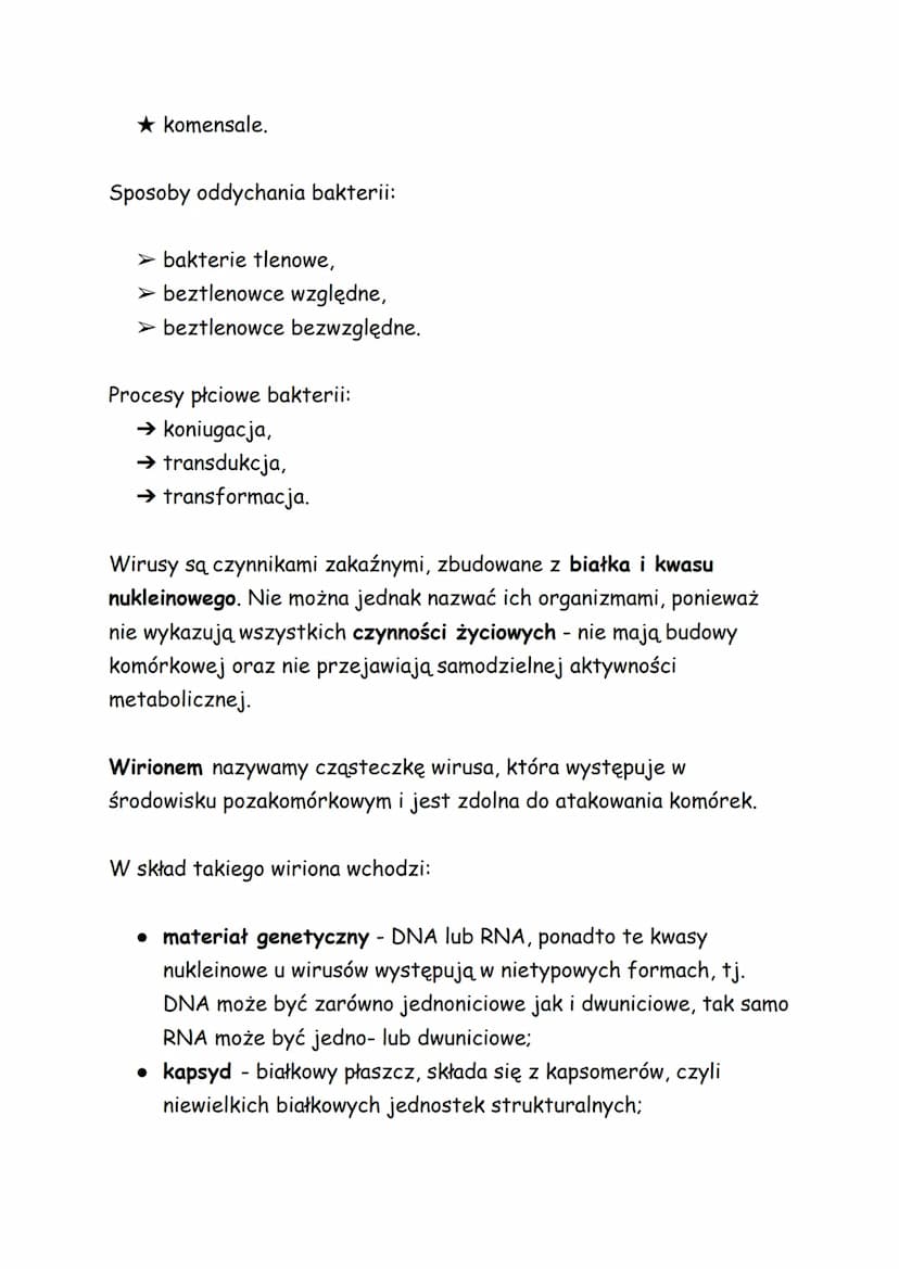 WIRUSY I BAKTERIE
Bakterie to są organizmy prokariotyczne, to znaczy, że nie zawierają
jądra komórkowego.
Kształty bakterii:
• kuliste
o zia