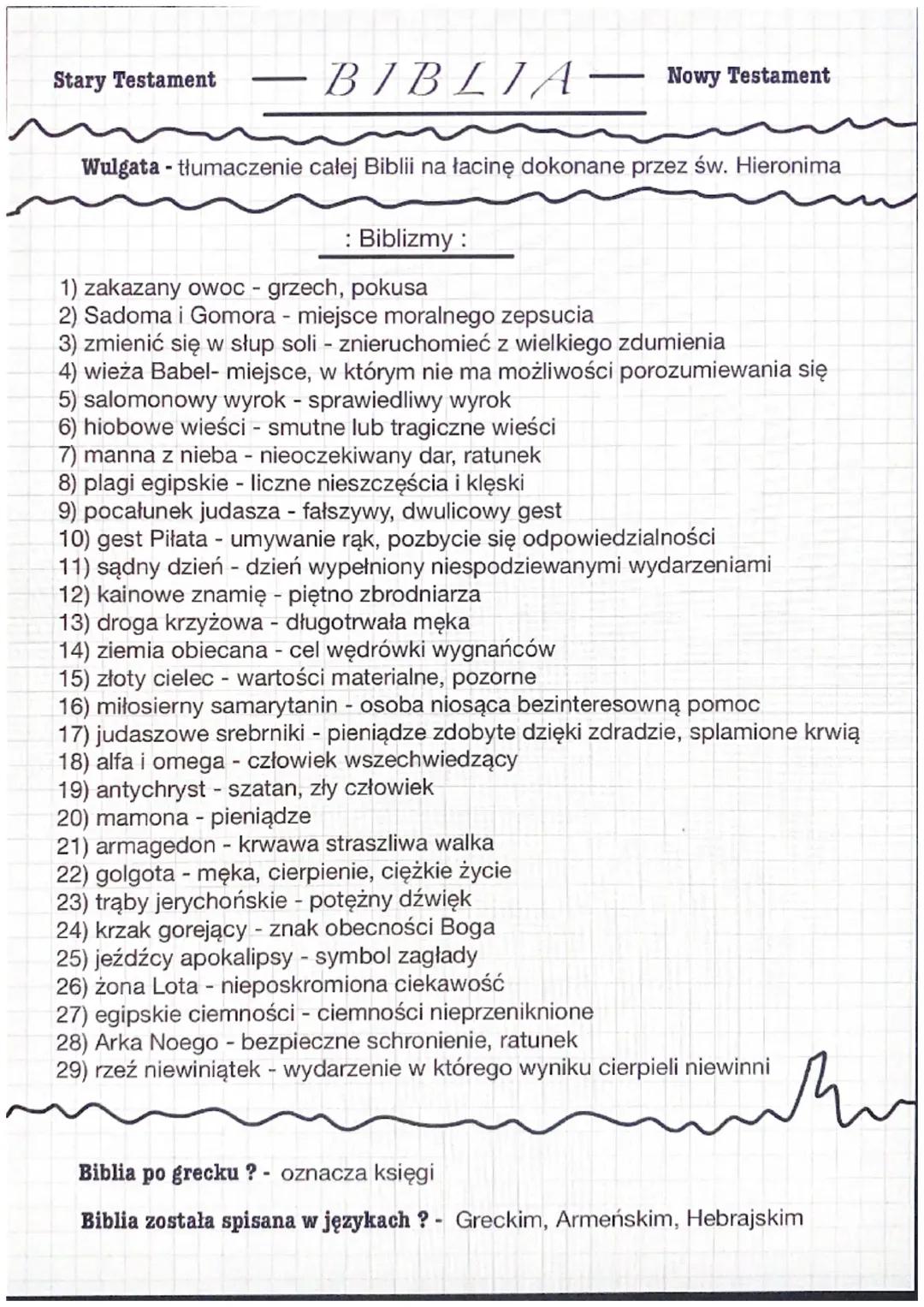 Biblia: Stary i Nowy Testament - Przygotowanie do Matury