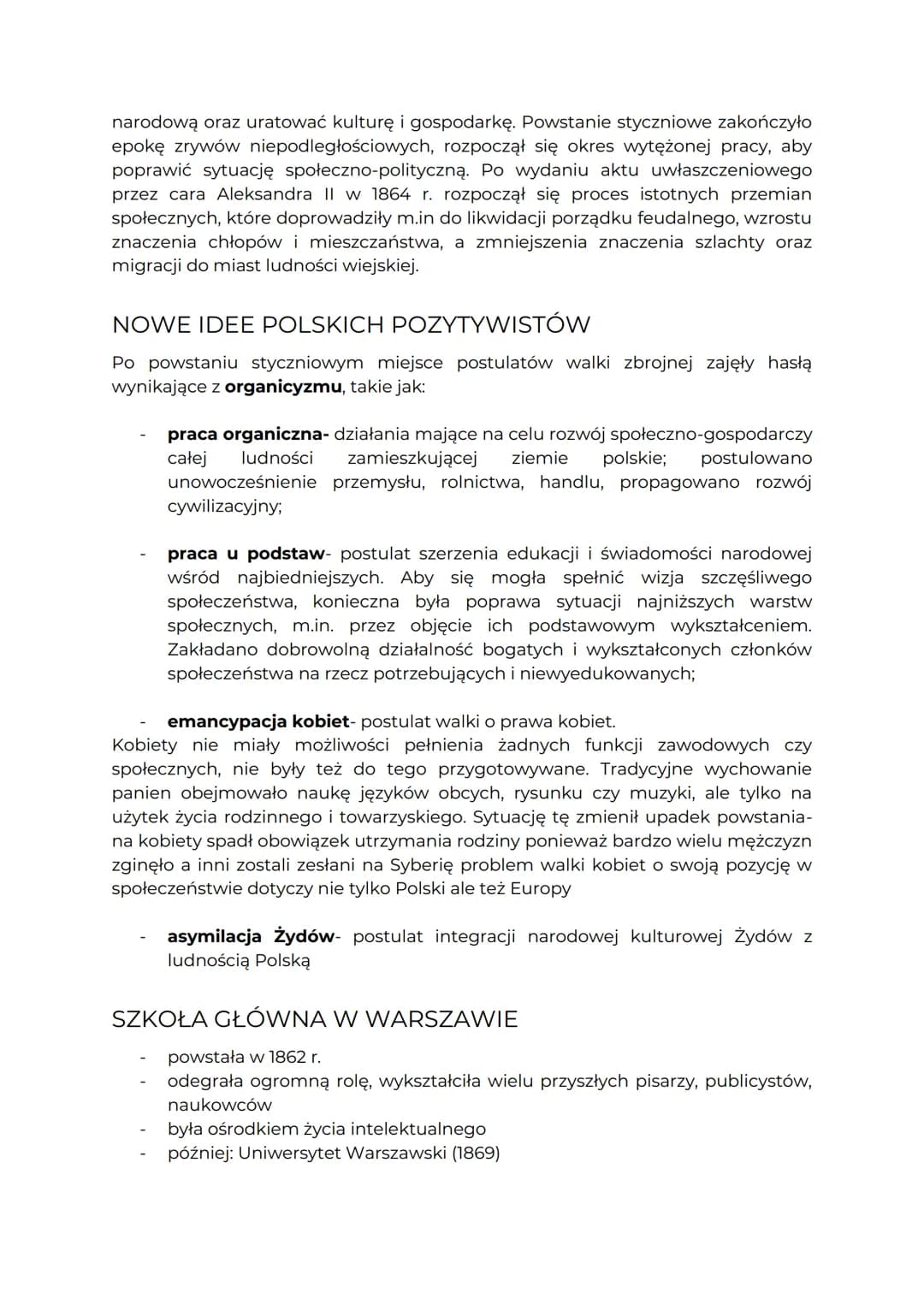 POZYTYWIZM
NAZWA
●
Termin "pozytywizm" odnosi się przede wszystkim do zjawisk kulturowych,
społecznych i politycznych, które zaistniały po p
