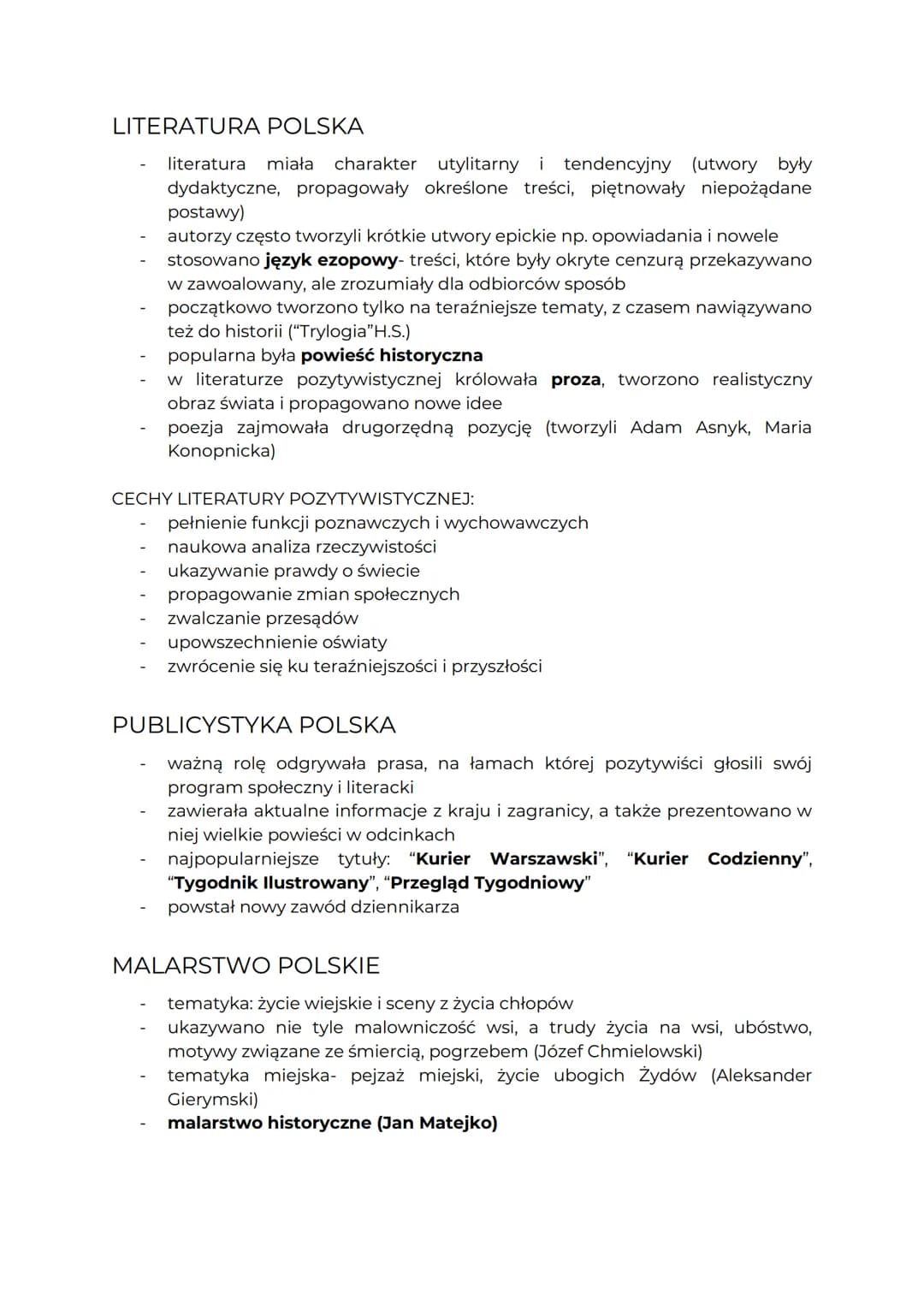 POZYTYWIZM
NAZWA
●
Termin "pozytywizm" odnosi się przede wszystkim do zjawisk kulturowych,
społecznych i politycznych, które zaistniały po p