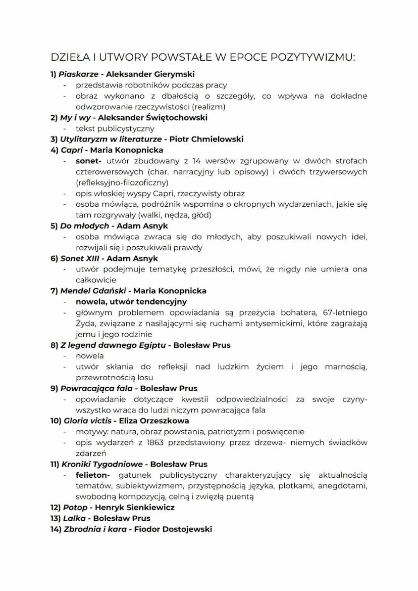 POZYTYWIZM
NAZWA
●
Termin "pozytywizm" odnosi się przede wszystkim do zjawisk kulturowych,
społecznych i politycznych, które zaistniały po p