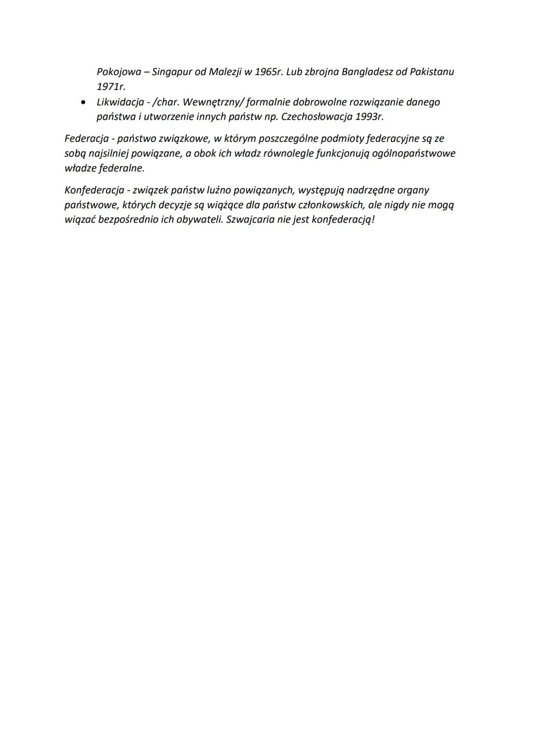 Temat 6 dział 4 Współczesne ustroje terytorialno-prawne
Państwo jednolite /unitarne/-struktura administracyjna i terytorialna jest w nich
zo