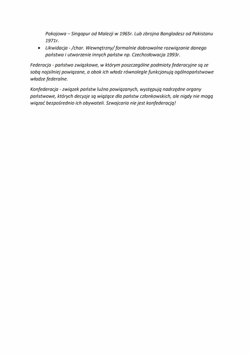 Temat 6 dział 4 Współczesne ustroje terytorialno-prawne
Państwo jednolite /unitarne/-struktura administracyjna i terytorialna jest w nich
zo