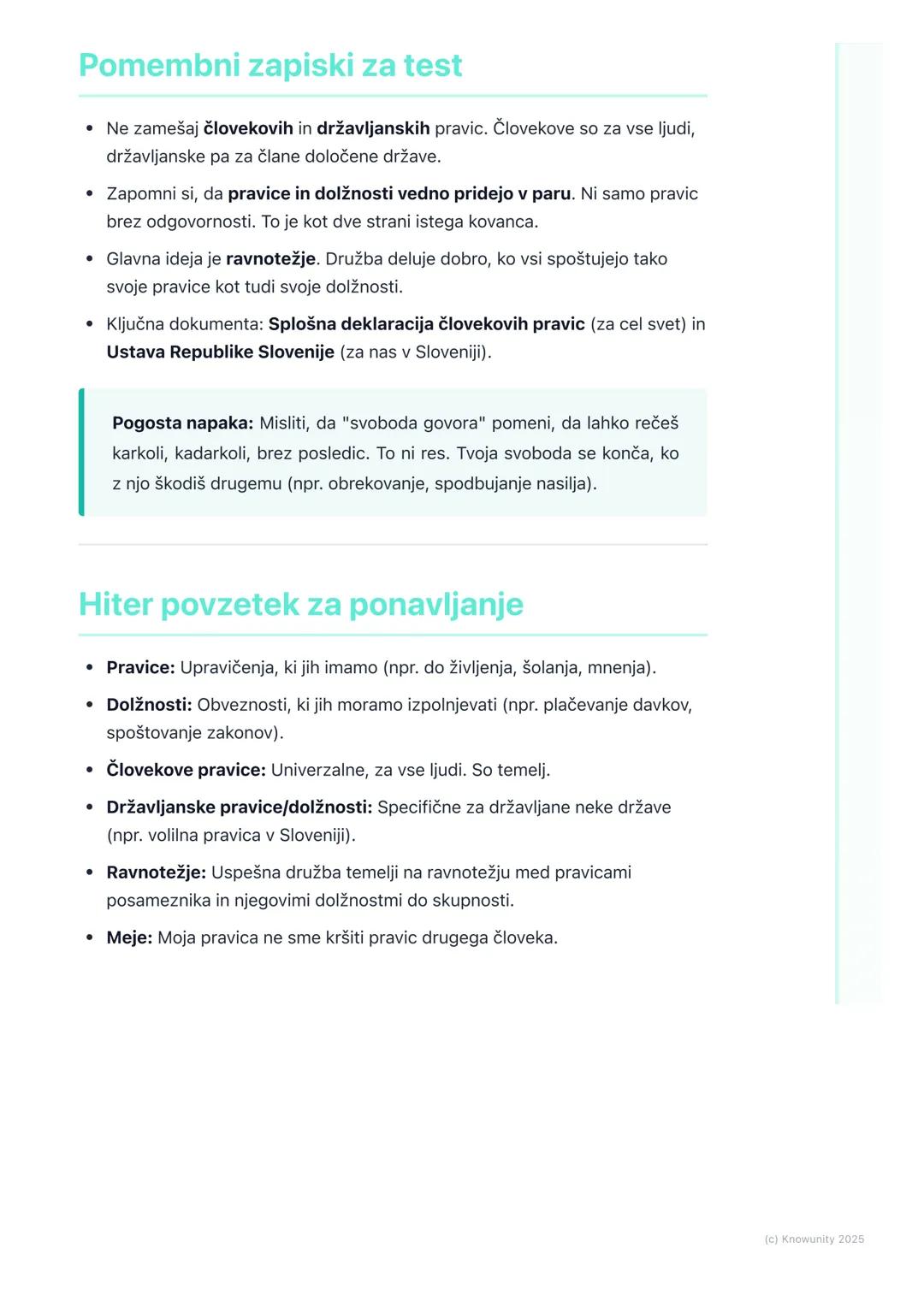 # Pravice in dolžnosti

## Uvod v pravice in dolžnosti

Da bi lahko ljudje živeli skupaj v miru in redu, potrebujemo pravila. Pravice in
dol