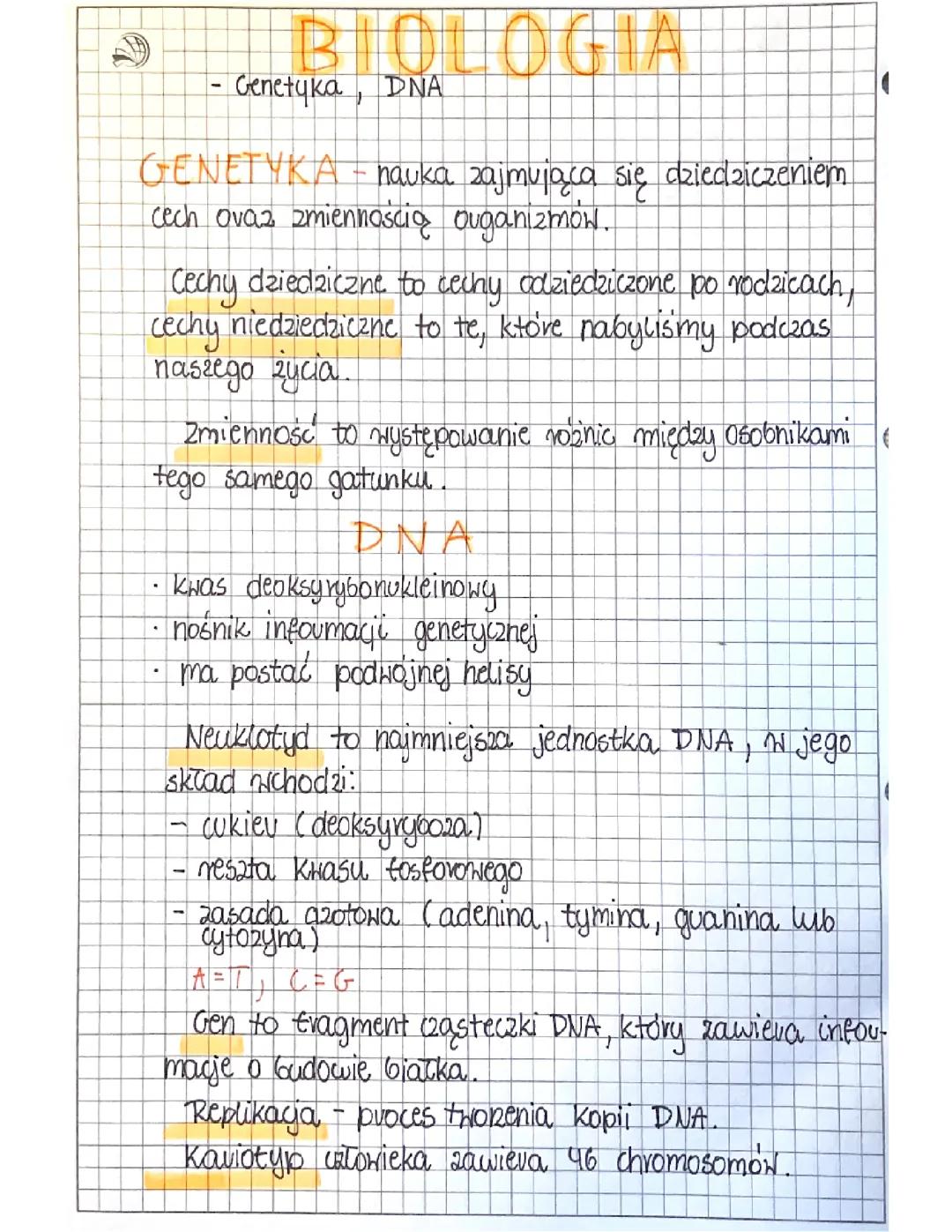 Genetyka i DNA: Podstawy Biologii