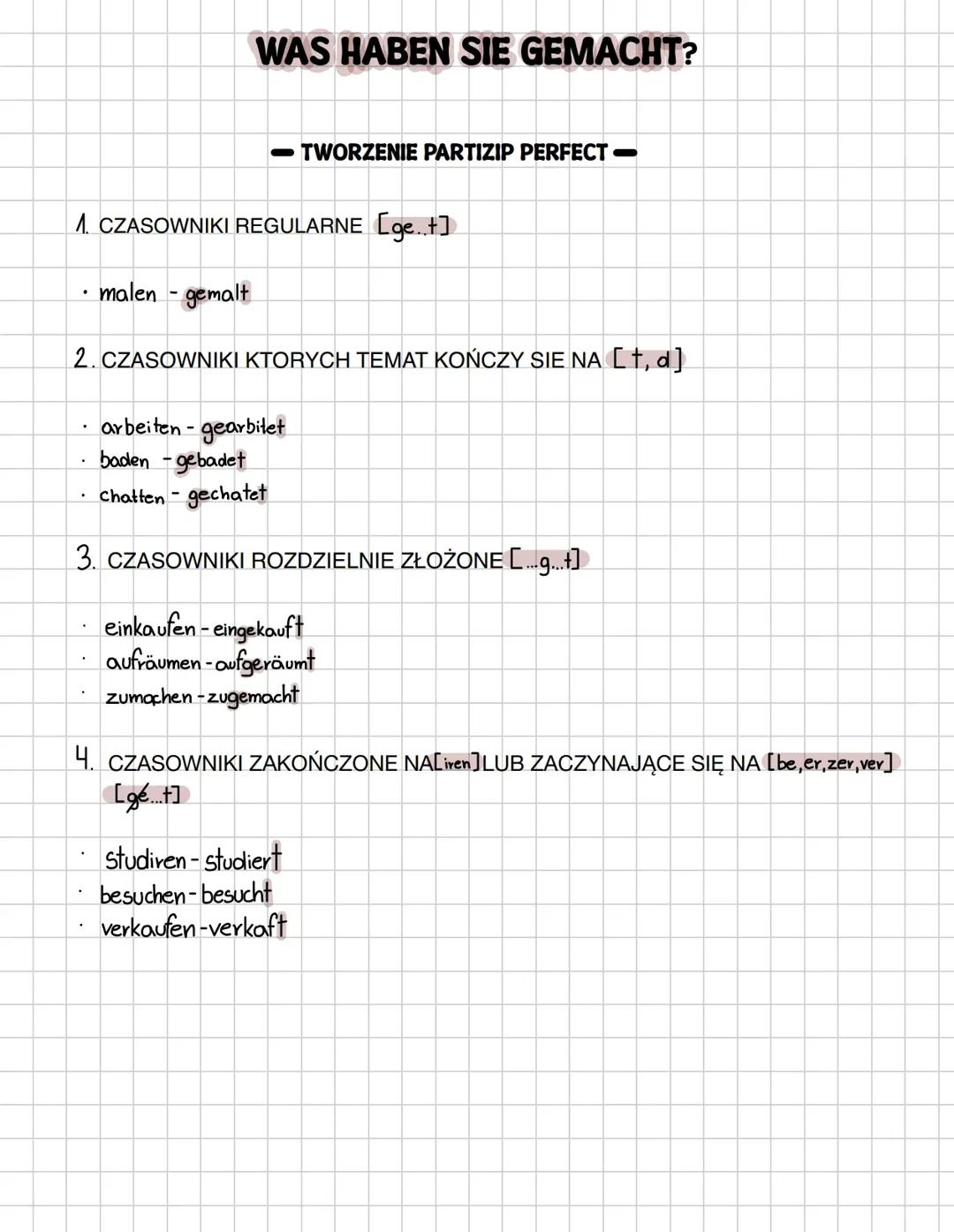 Jak stworzyć czas Partizip Perfect w niemieckim?