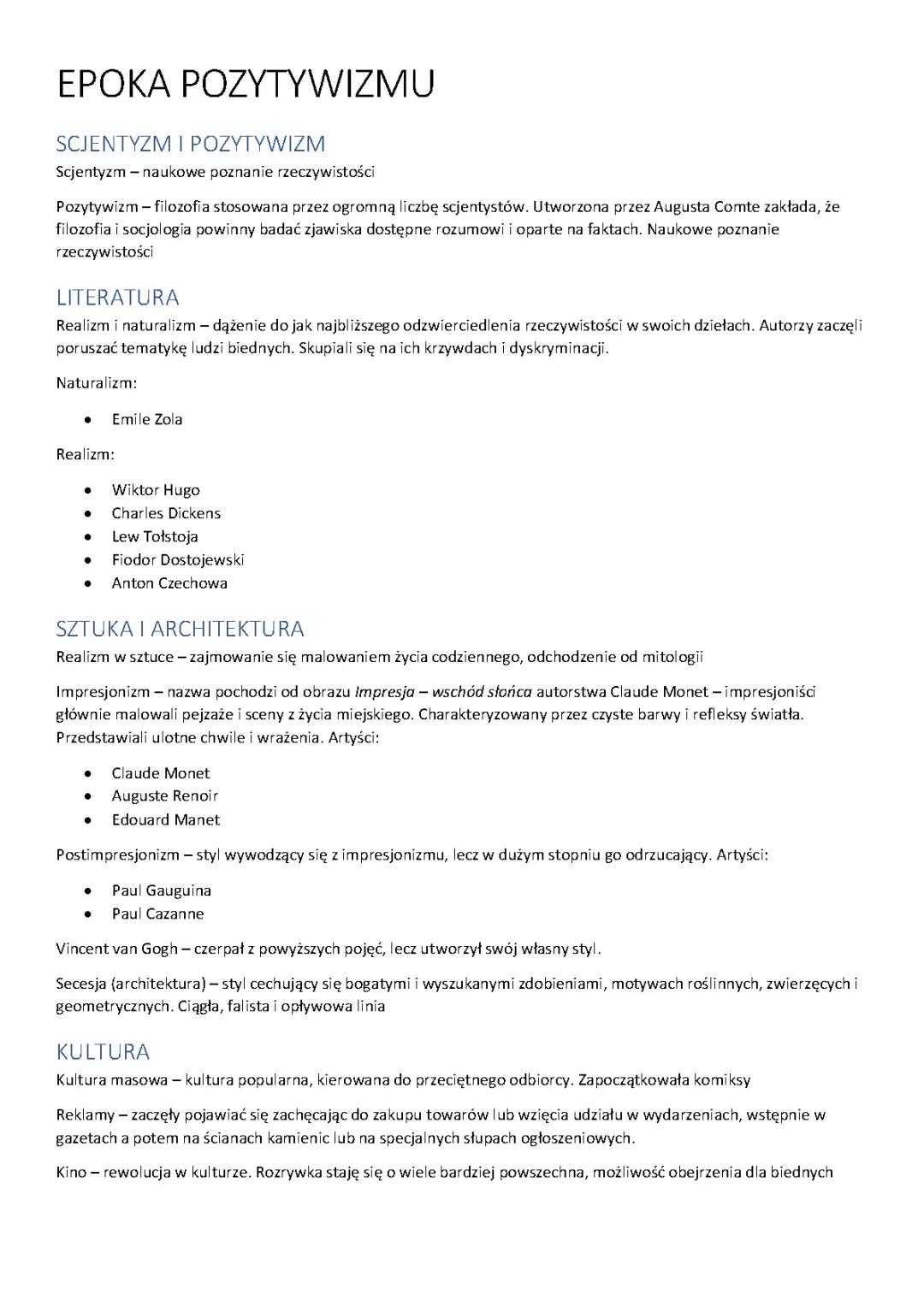 Poznać Przeszłość: Wprowadzenie do Ery Pozytywizmu