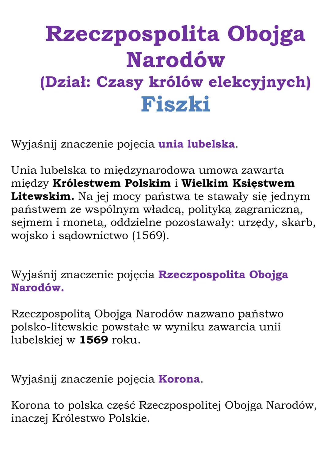 
<p>Unia lubelska to międzynarodowa umowa zawarta między Królestwem Polskim i Wielkim Księstwem Litewskim w 1569 roku. Na jej mocy państwa t