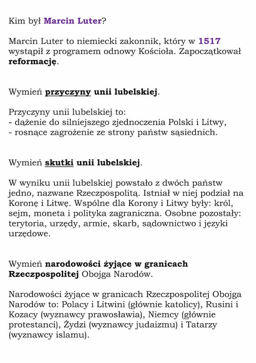 
<p>Unia lubelska to międzynarodowa umowa zawarta między Królestwem Polskim i Wielkim Księstwem Litewskim w 1569 roku. Na jej mocy państwa t