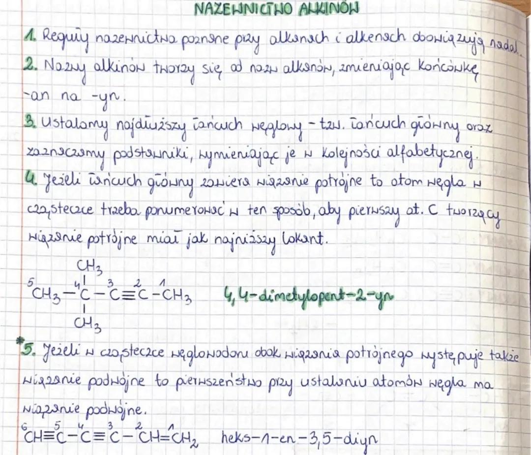 Szereg homologiczny alkenów i alkinów, nazewnictwo i wzory - proste wyjaśnienia
