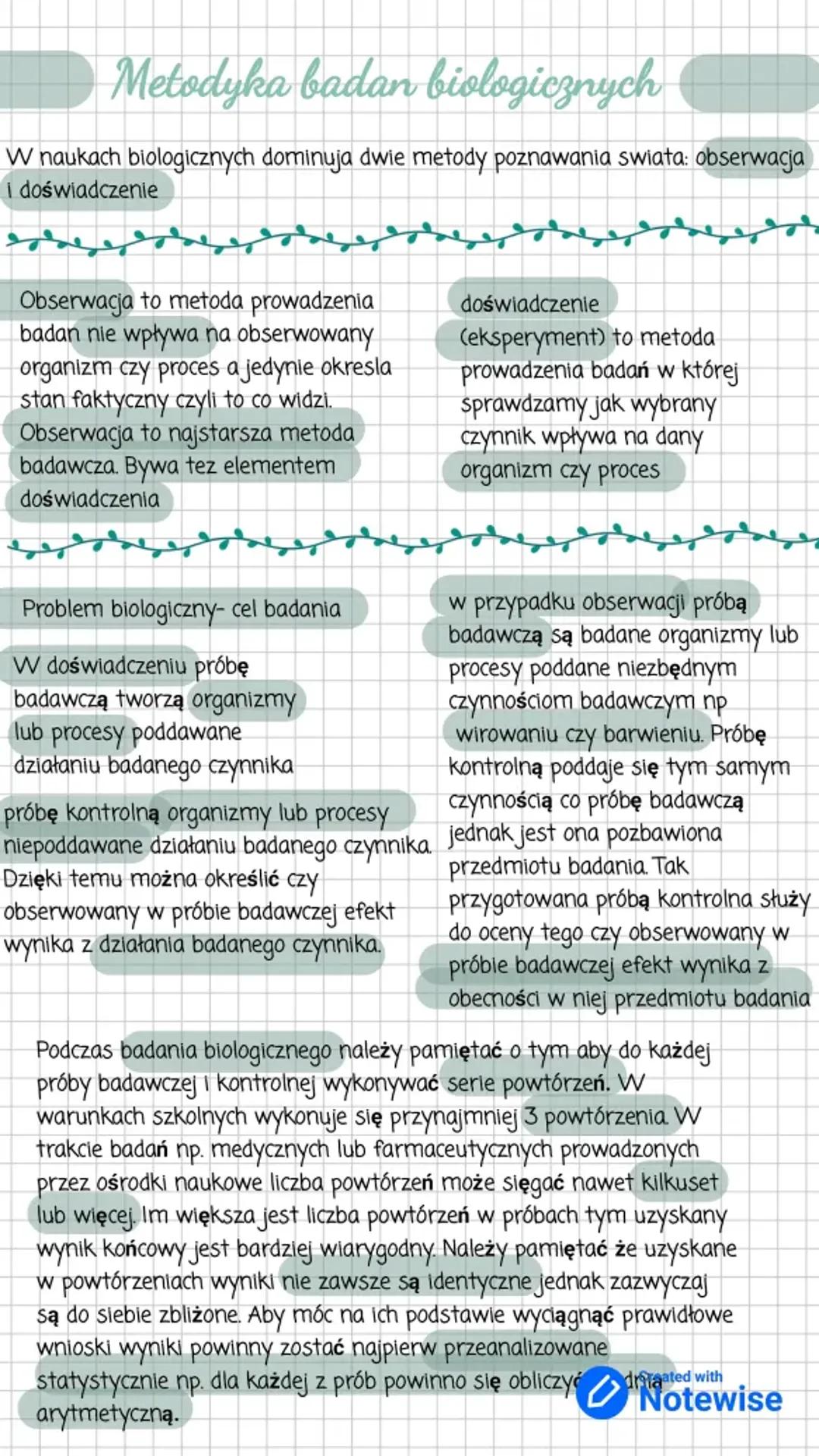 Metodyka badań biologicznych 